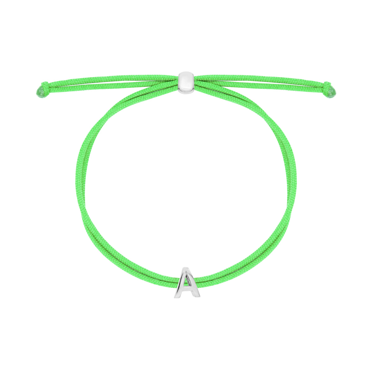 Bracciali - Carousel doppio filo verde fluo lettera - 1 | Rue des Mille