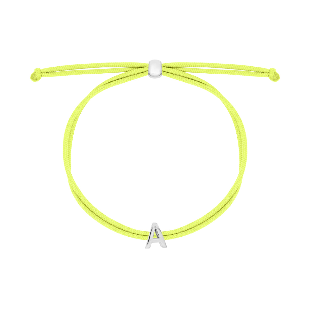 Bracciali - Carousel doppio filo giallo fluo lettera - 1 | Rue des Mille