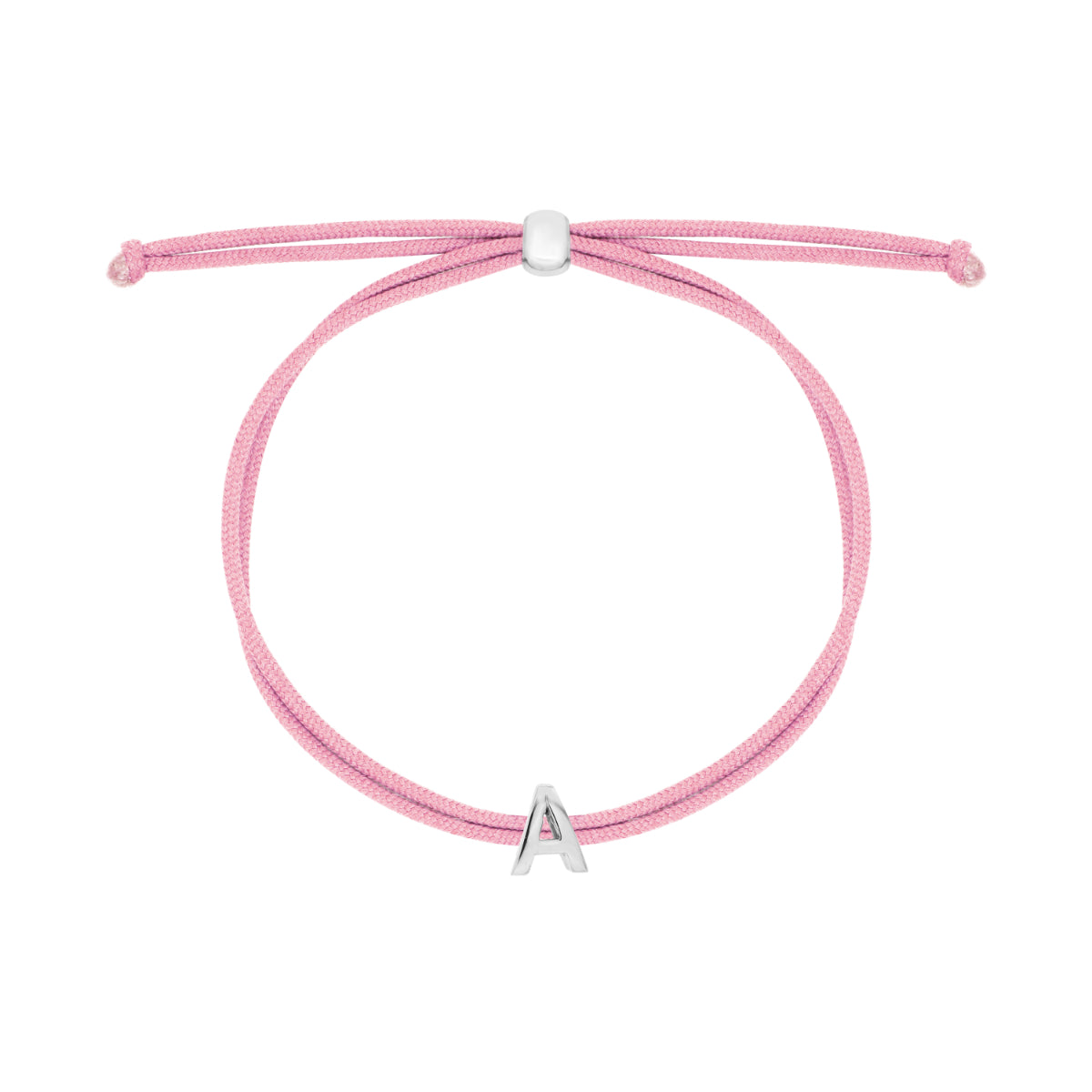 Bracciali - Carousel doppio filo rosa pastello lettera - 1 | Rue des Mille