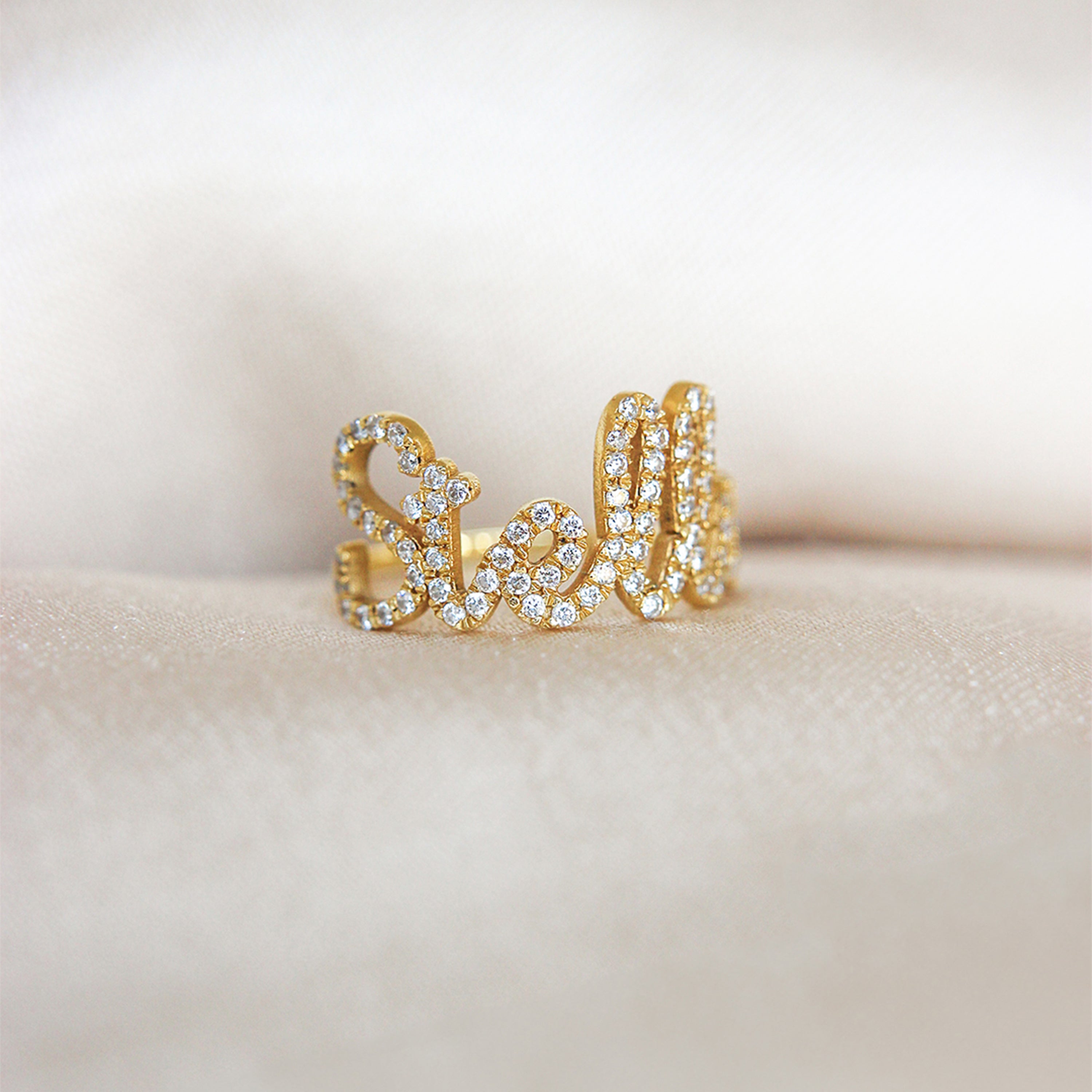 Anillos - Anillo personalizable con nombre y Lab Grown Diamonds - ORO18KT - 8 | Rue des Mille