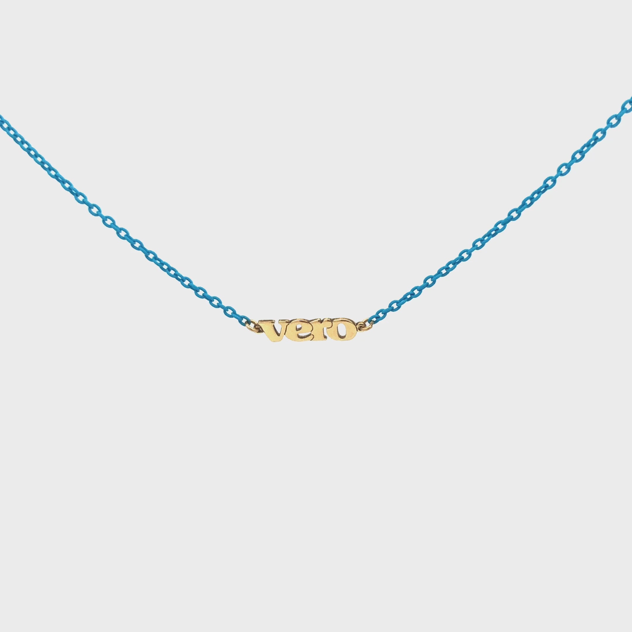 Chokers - Customizable Golden Mate choker colored chain – ORO18KT - thumbnail - video - 1 | Rue des Mille