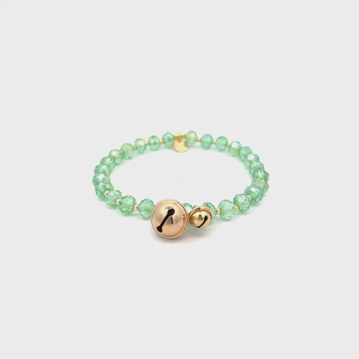 Bracciali - Bracciale elastico campanelli verde - Crystal Rainbow - thumbnail - video - 1 | Rue des Mille