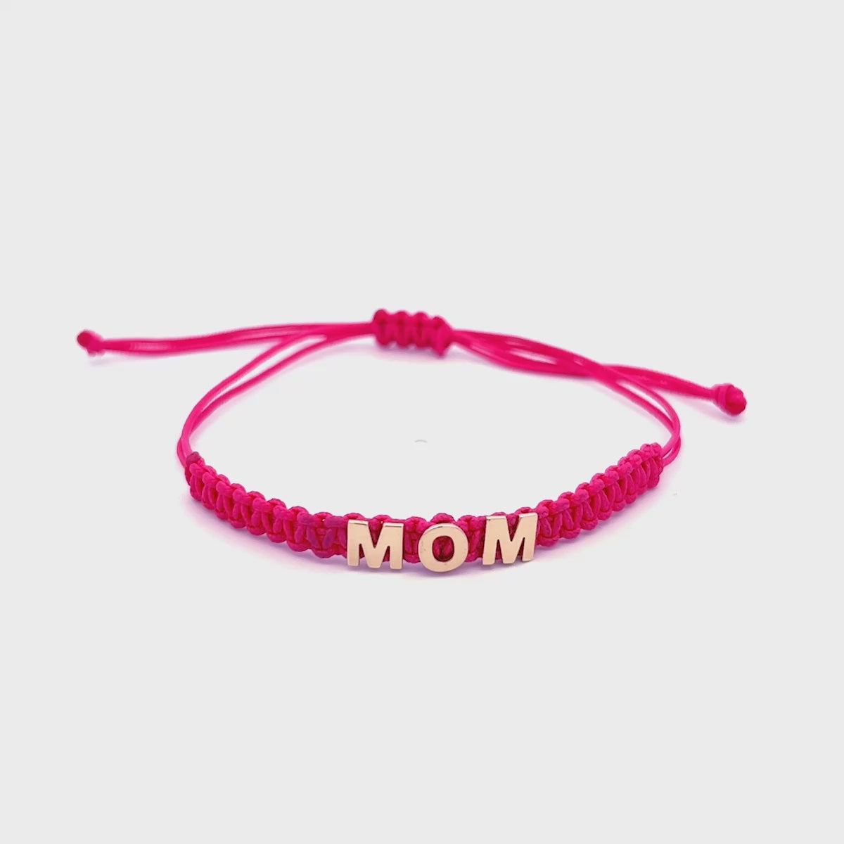 Pulseras - Pulsera MOM rosa fluo- ORO18KT - thumbnail - video - 1 | Rue des Mille