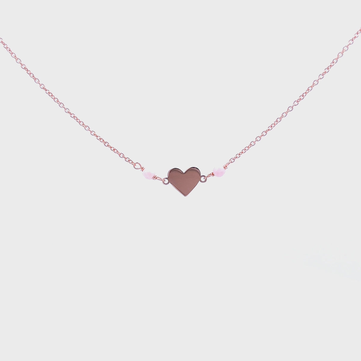 Chokers - Pink Stones Heart Chain Choker - Io&Ro - thumbnail - video - 1 | Rue des Mille