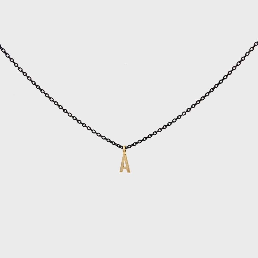 Chokers - Black Letter Choker - ORO18KT - thumbnail - video - 1 | Rue des Mille