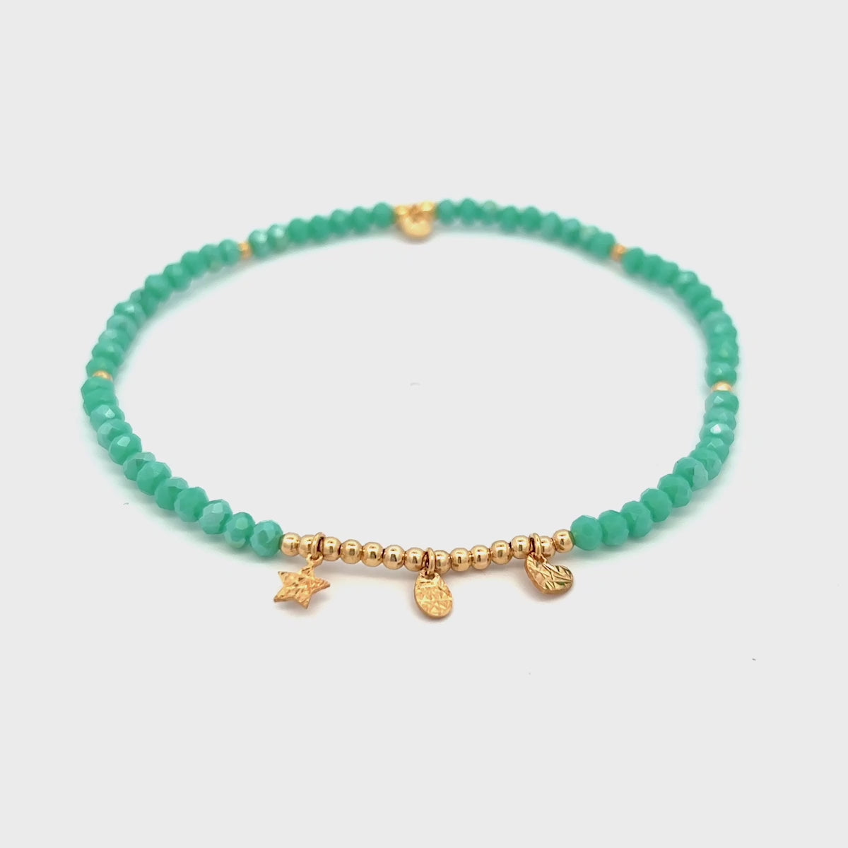 Anklets - Elastic teal anklet - Anklets Mania - thumbnail - video - 1 | Rue des Mille