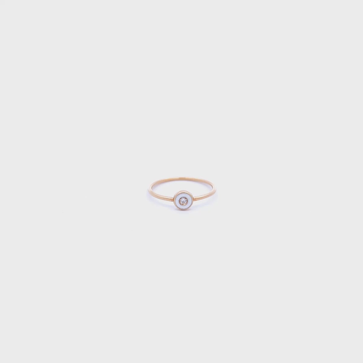 Rings - Diamond DOT ring white and Lab Grown Diamond - ORO18KT - thumbnail - video - 1 | Rue des Mille
