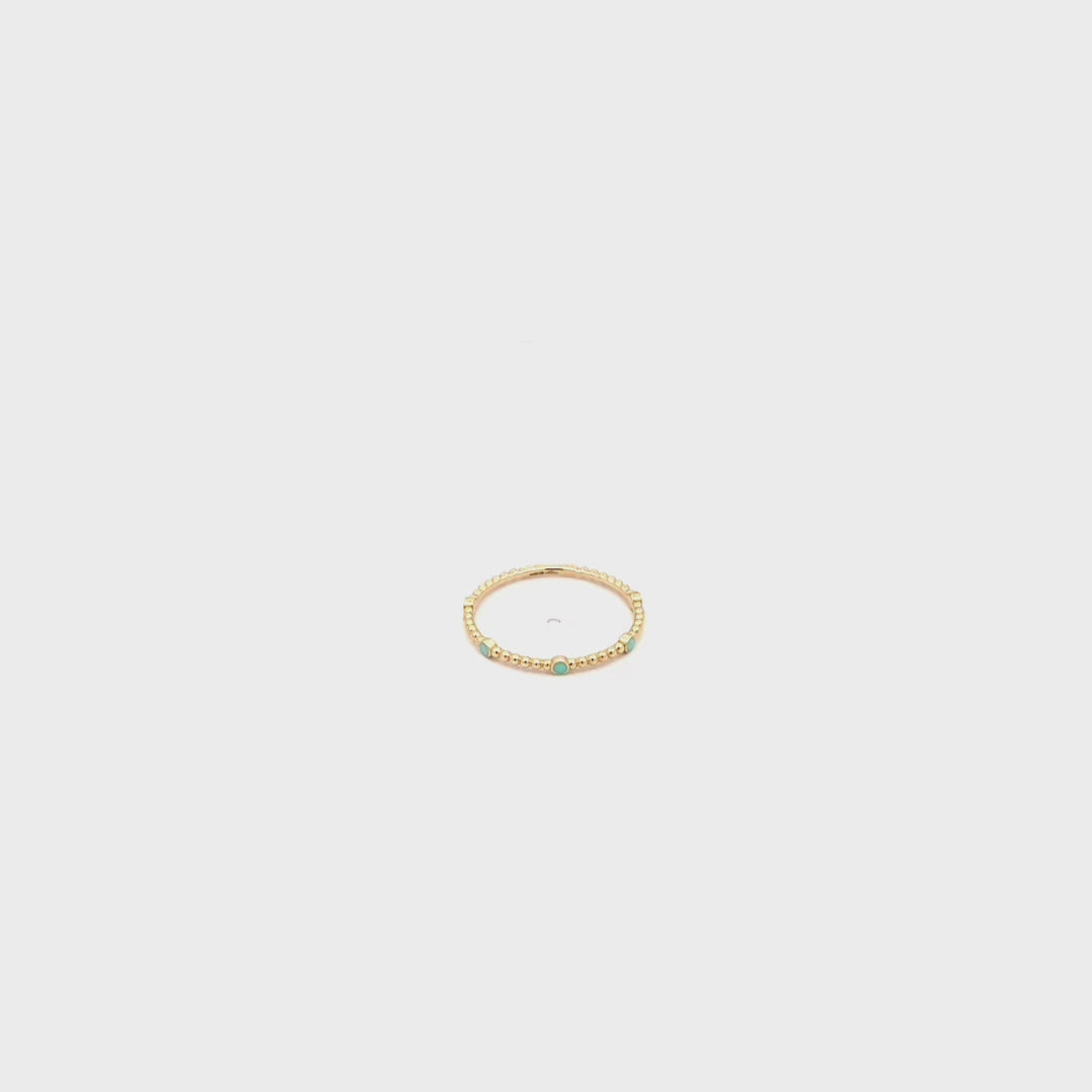 Rings - Knurled wedding ring and enamel dot - ORO18KT - thumbnail - video - 1 | Rue des Mille