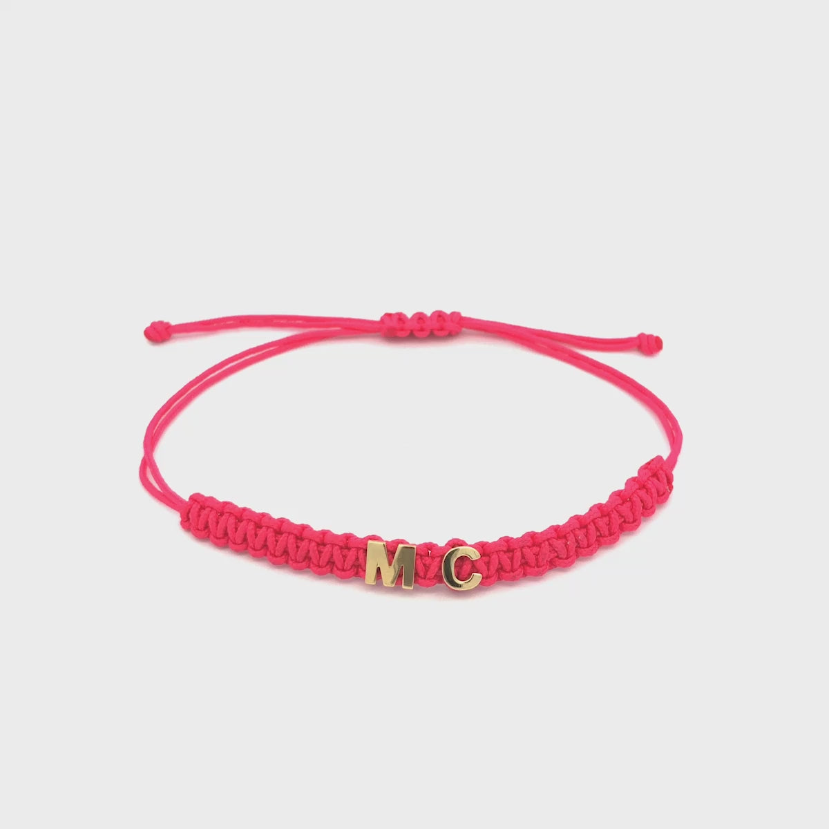 Bracelets - Customizable pink fabric bracelet - ORO18KT - thumbnail - video - 1 | Rue des Mille