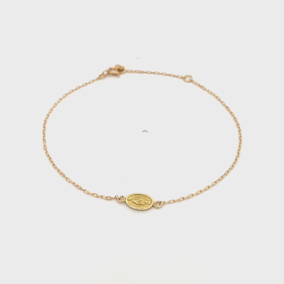 Bracelets - Bracelet with Madonna - ORO18KT - thumbnail - video - 1 | Rue des Mille