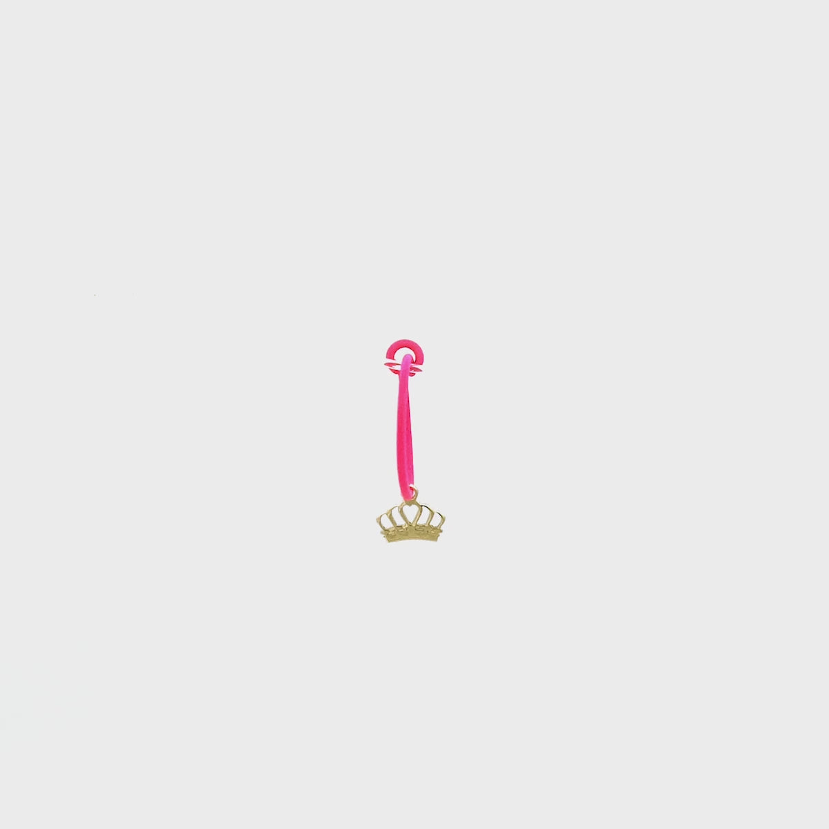 Earrings - Mono mini hoop Crown  - ORO18KT - thumbnail - video - 1 | Rue des Mille