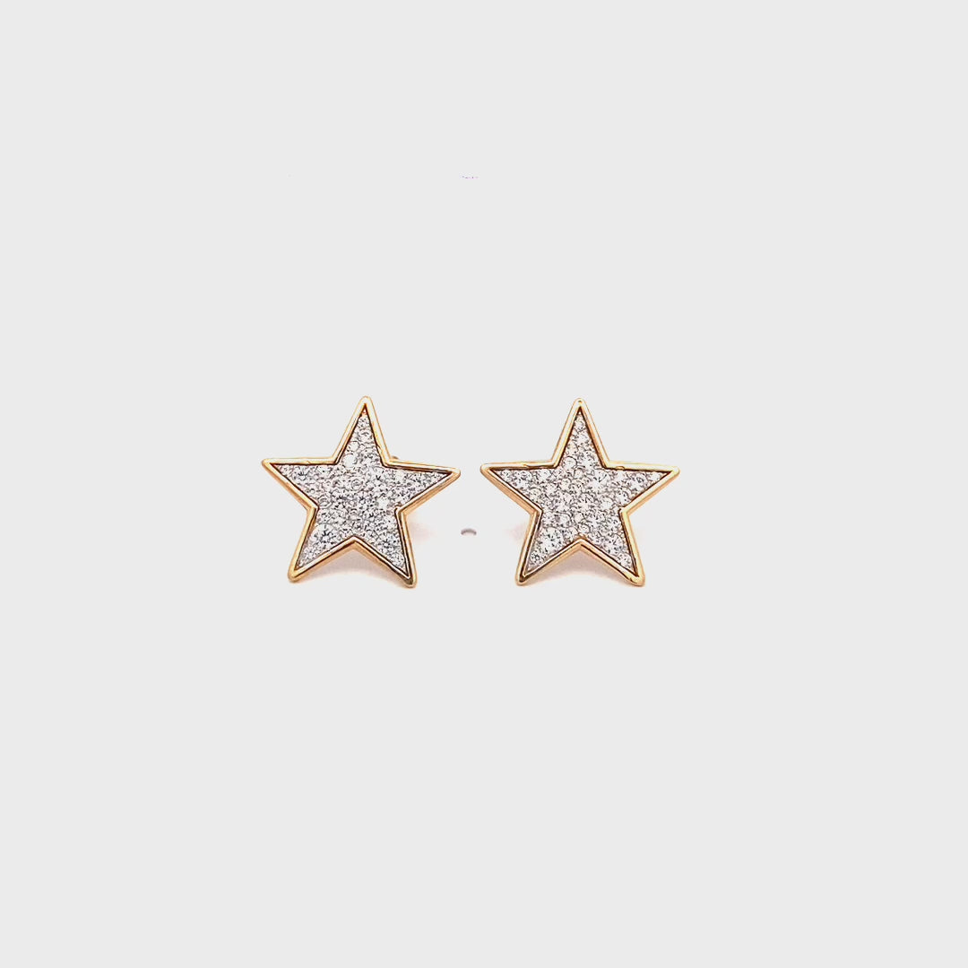 Earrings - Lobe earrings oversized star - STARDUST TEN - thumbnail - video - 1 | Rue des Mille