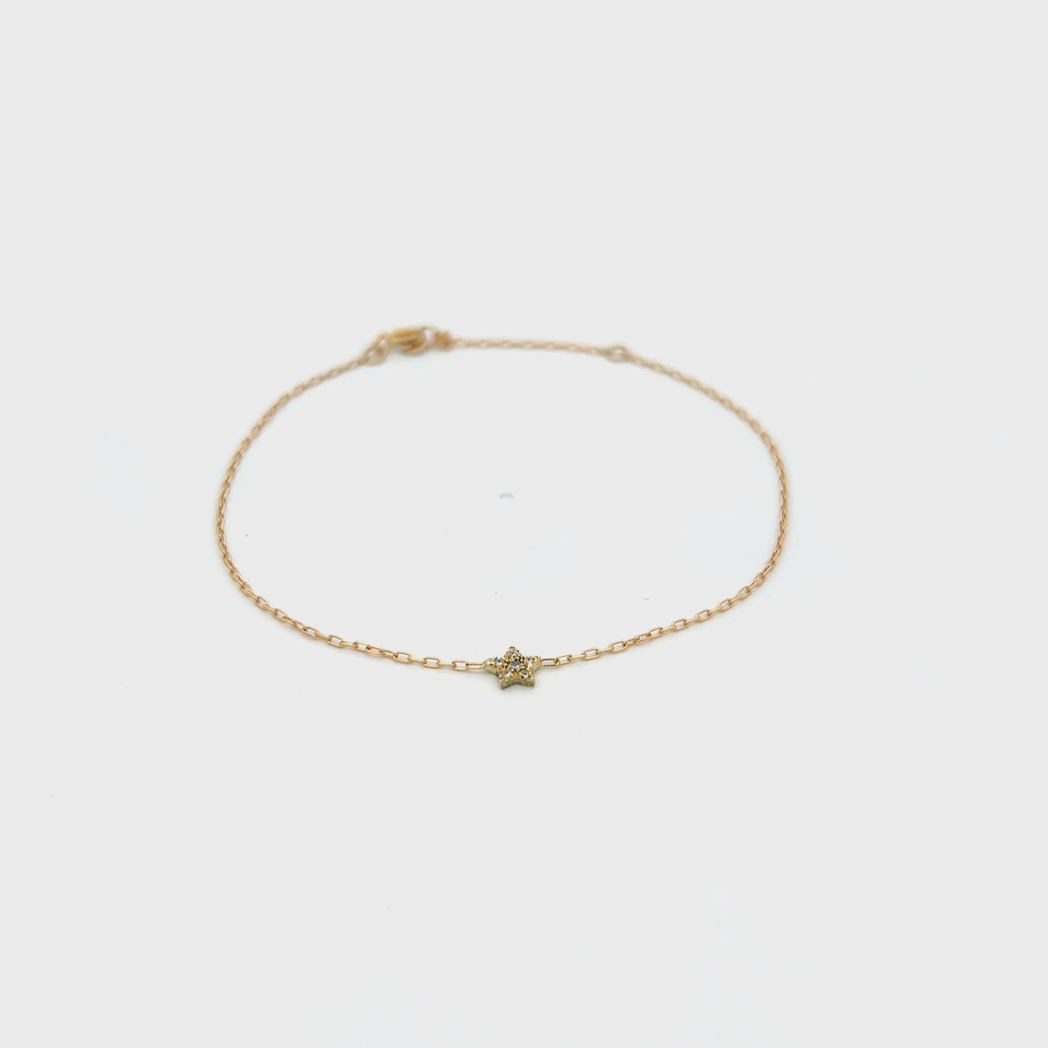 Bracelets - Bracelet Star and Lab Grown Diamonds - ORO18 KT - thumbnail - video - 1 | Rue des Mille