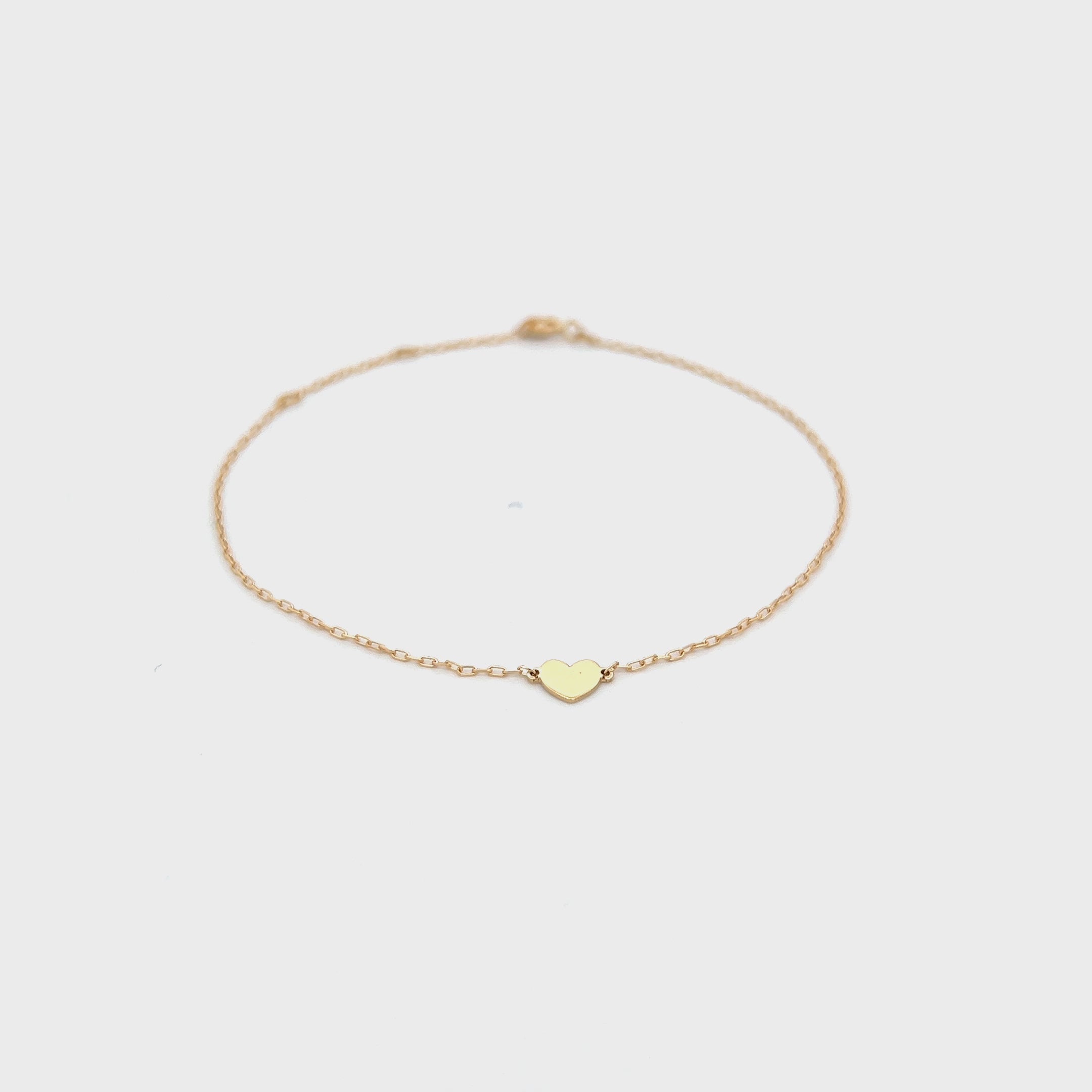 Bracelets - Gold Heart bracelet - ORO18KT - thumbnail - video - 1 | Rue des Mille