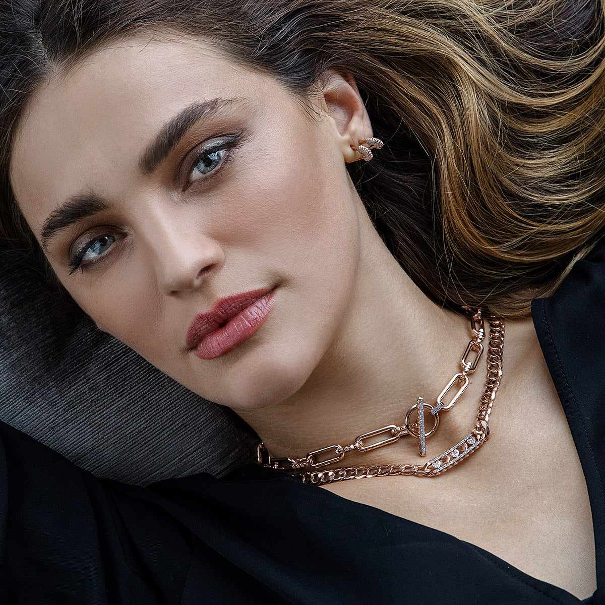 Chokers - Choker Link Chain With T-Bar - 2 | Rue des Mille