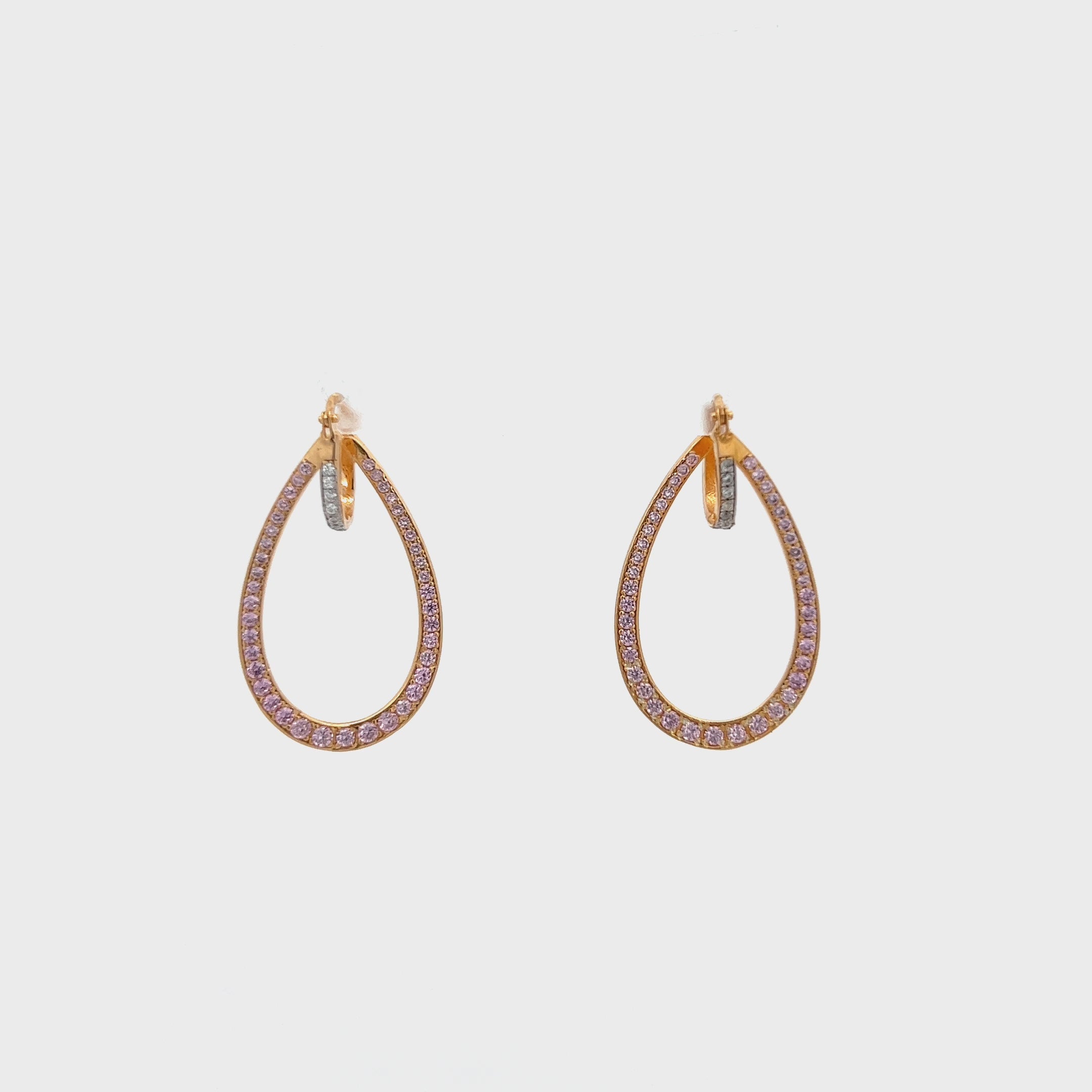 Earrings - Oval drop earrings - thumbnail - video - 1 | Rue des Mille