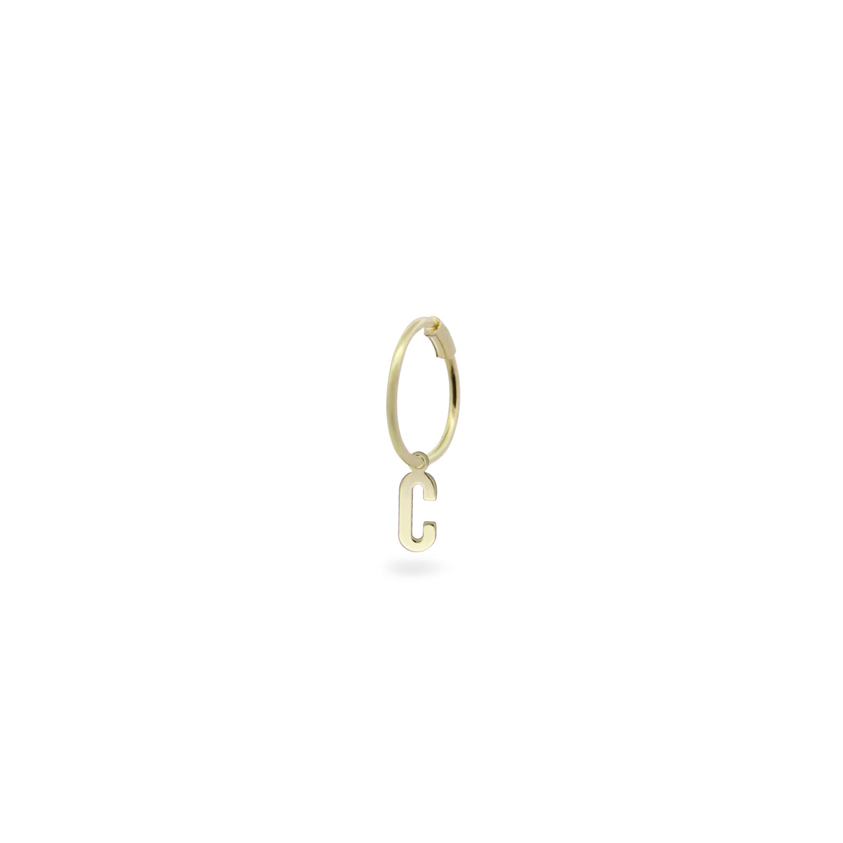 Earrings - Mono mini hoop letter earring - ORO18KT - 6 | Rue des Mille