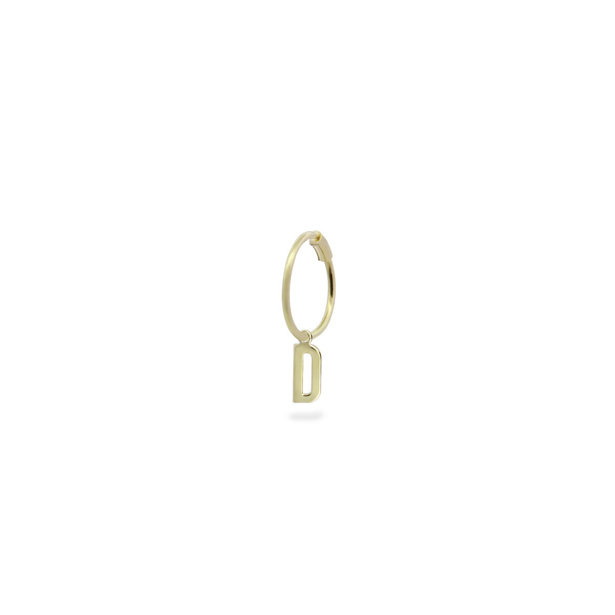Earrings - Mono mini hoop letter earring - ORO18KT - 7 | Rue des Mille