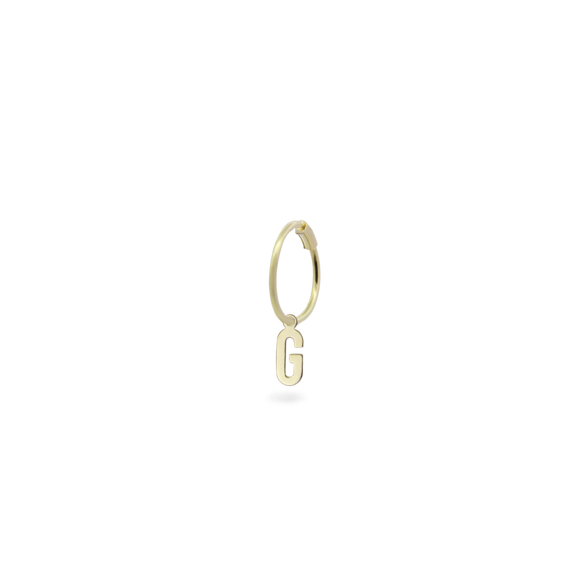 Earrings - Mono mini hoop letter earring - ORO18KT - 10 | Rue des Mille