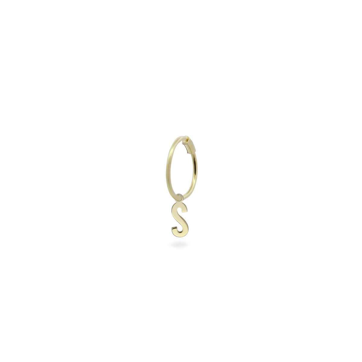 Earrings - Mono mini hoop letter earring - ORO18KT - 16 | Rue des Mille