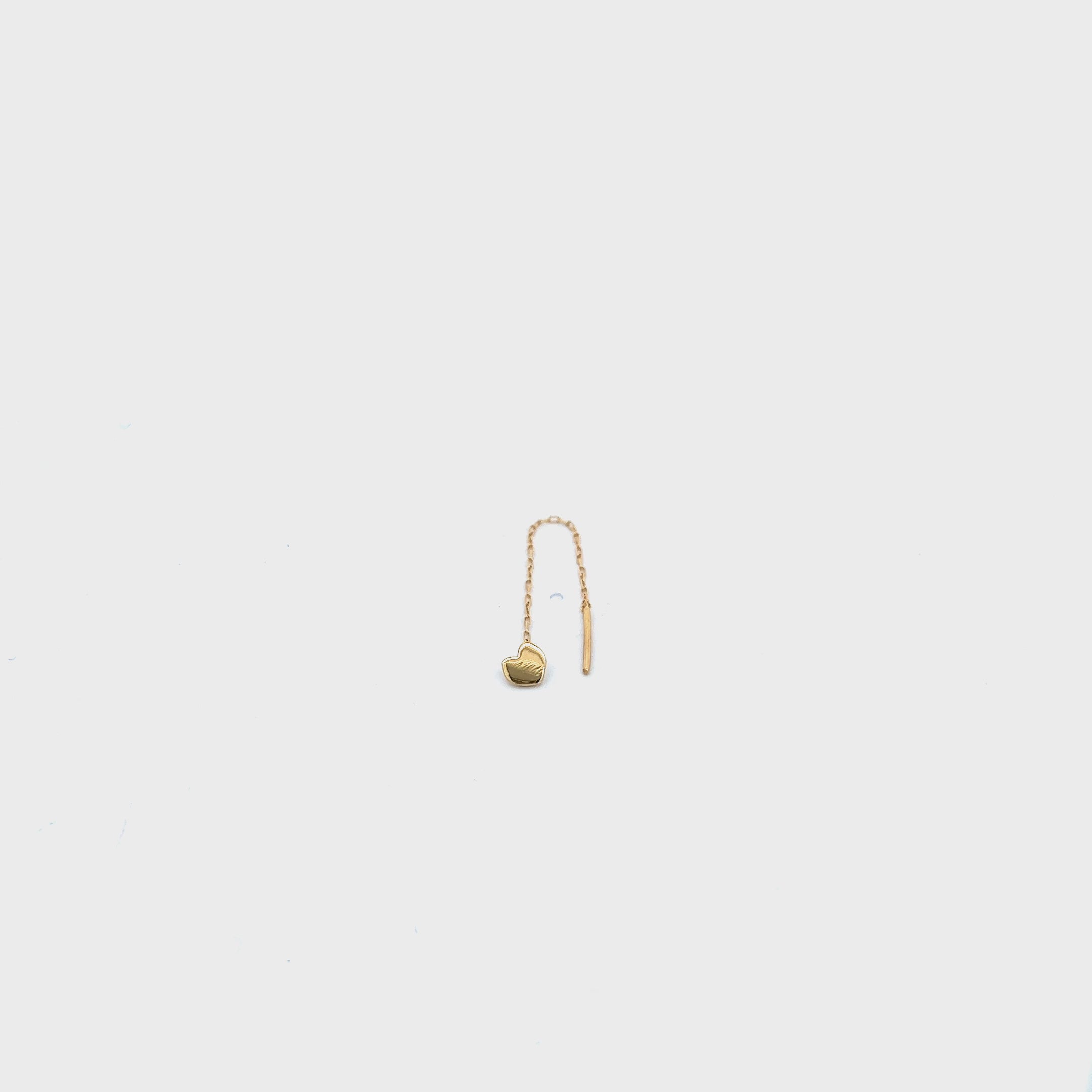 Earrings - Single earring pendant heart - ORO18KT - thumbnail - video - 1 | Rue des Mille