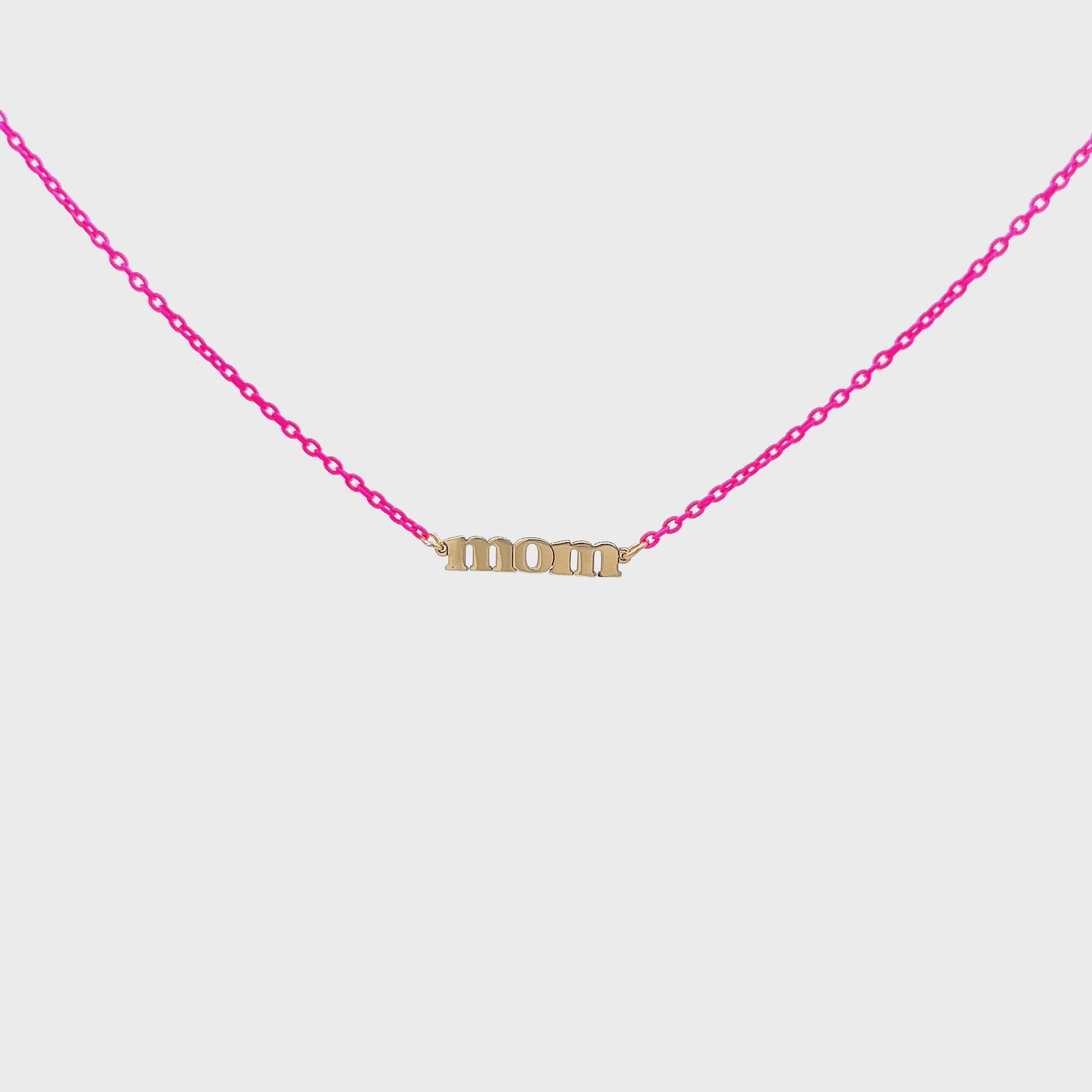 Chokers -  Golden MOM Fuchsia fluo necklace – ORO18KT - thumbnail - video - 1 | Rue des Mille