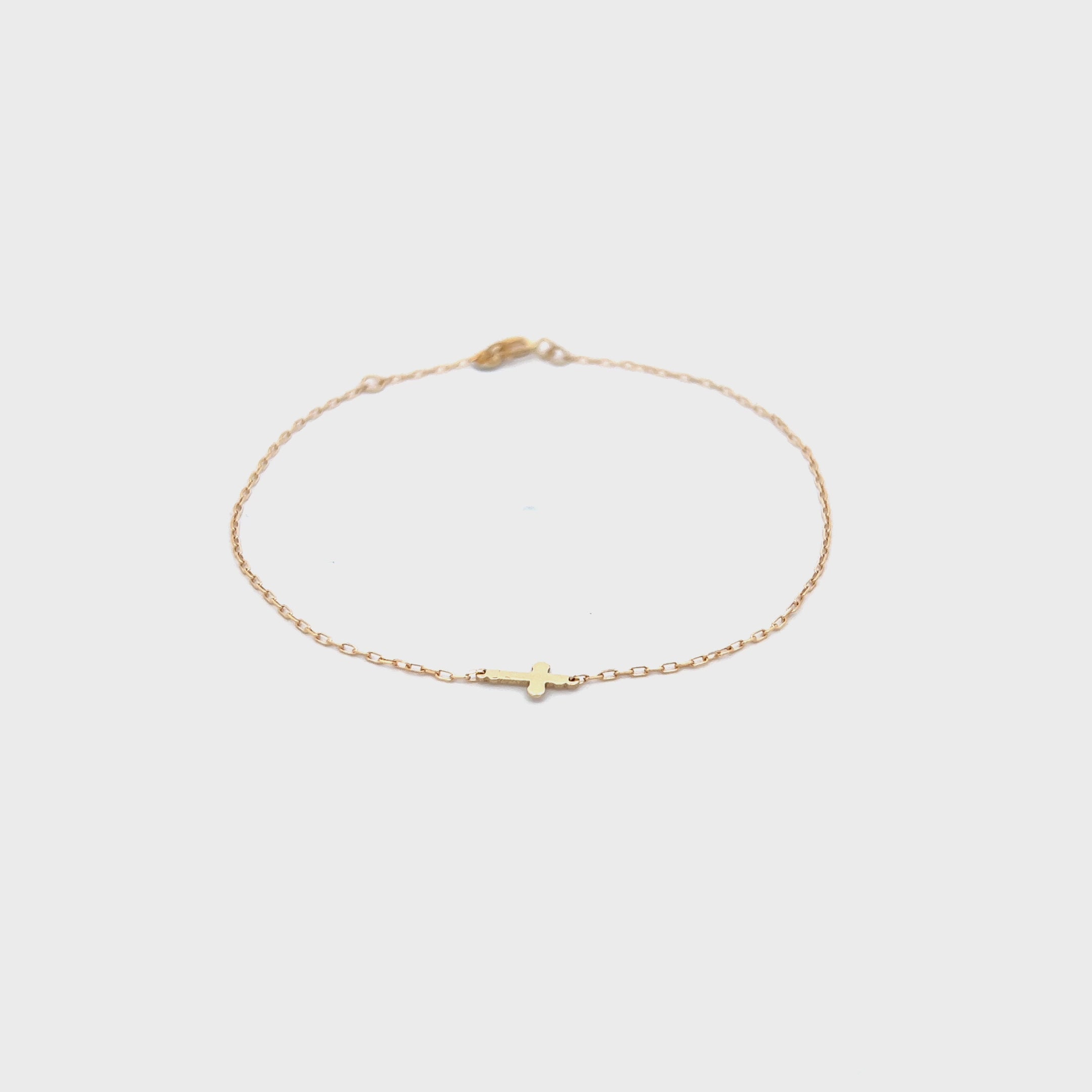 Pulseras - Pulsera cruz- ORO18KT - thumbnail - video - 1 | Rue des Mille