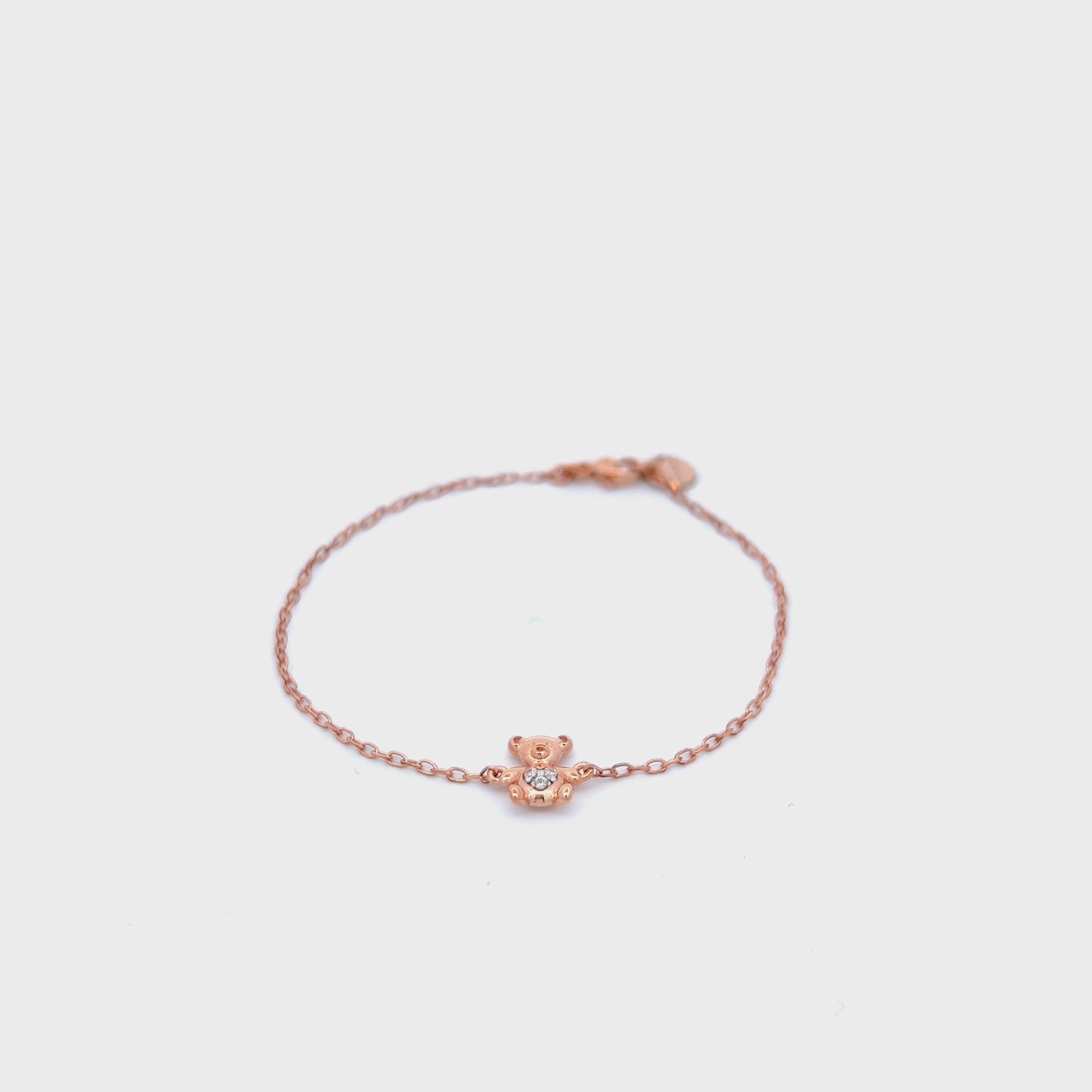 Bracelets - Teddy bear chain bracelet - Teddy Fancy - thumbnail - video - 1 | Rue des Mille