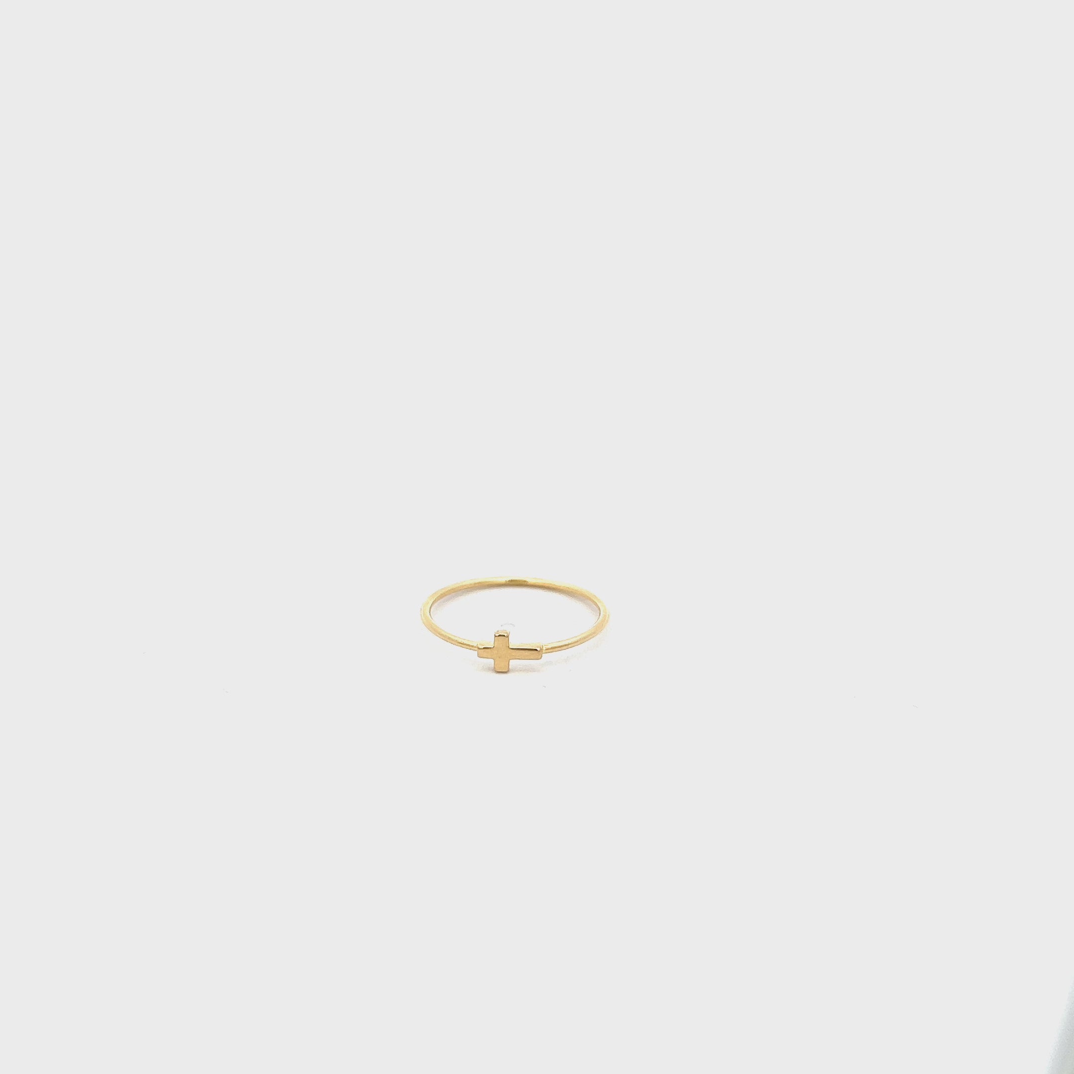 Rings - Cross ring - ORO18KT - thumbnail - video - 1 | Rue des Mille