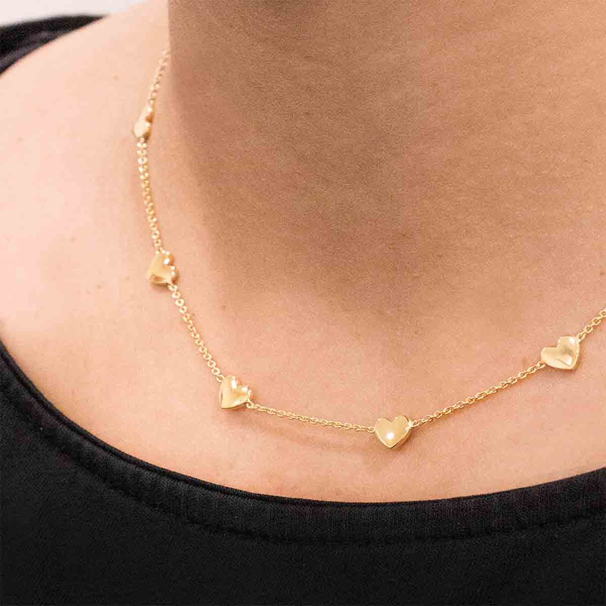 Chokers - Choker with 8 Hearts - 4 | Rue des Mille