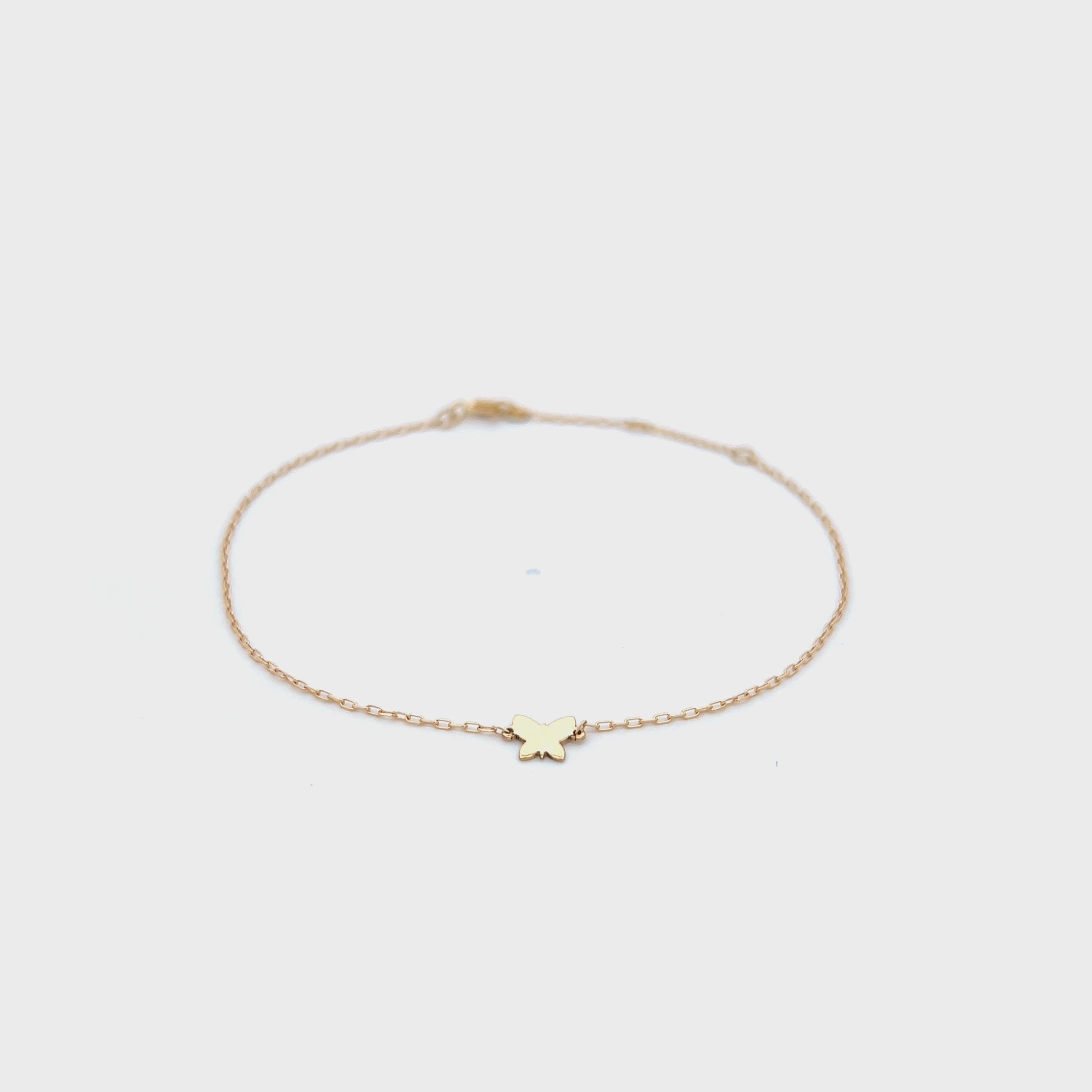 Bracelets - Gold Butterfly bracelet - ORO18KT - thumbnail - video - 1 | Rue des Mille