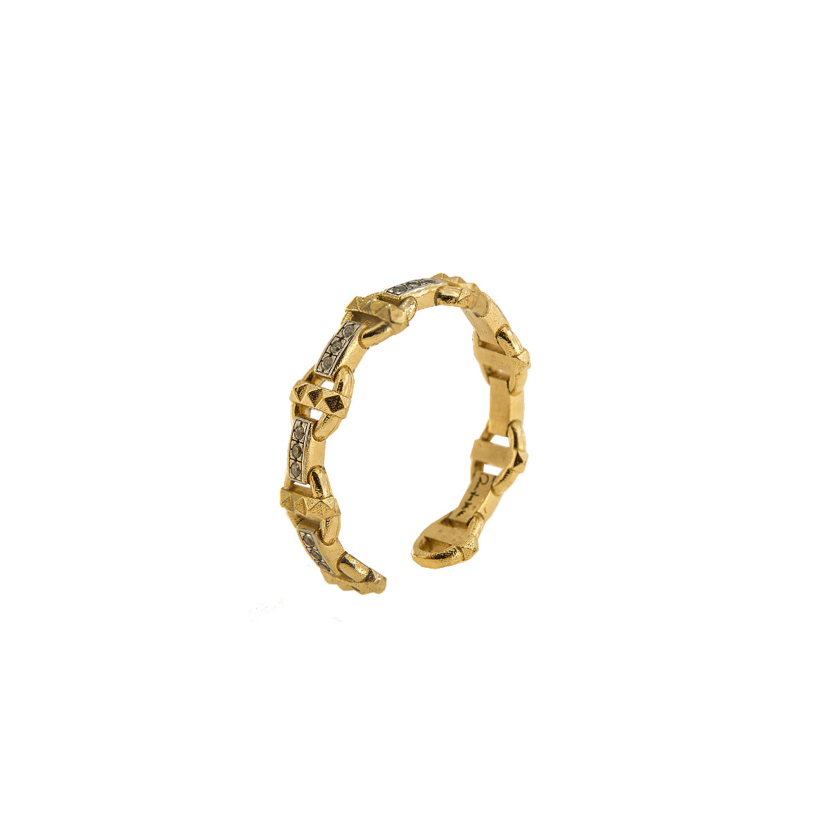 Rings - Ring with marine links and studs - 1 | Rue des Mille