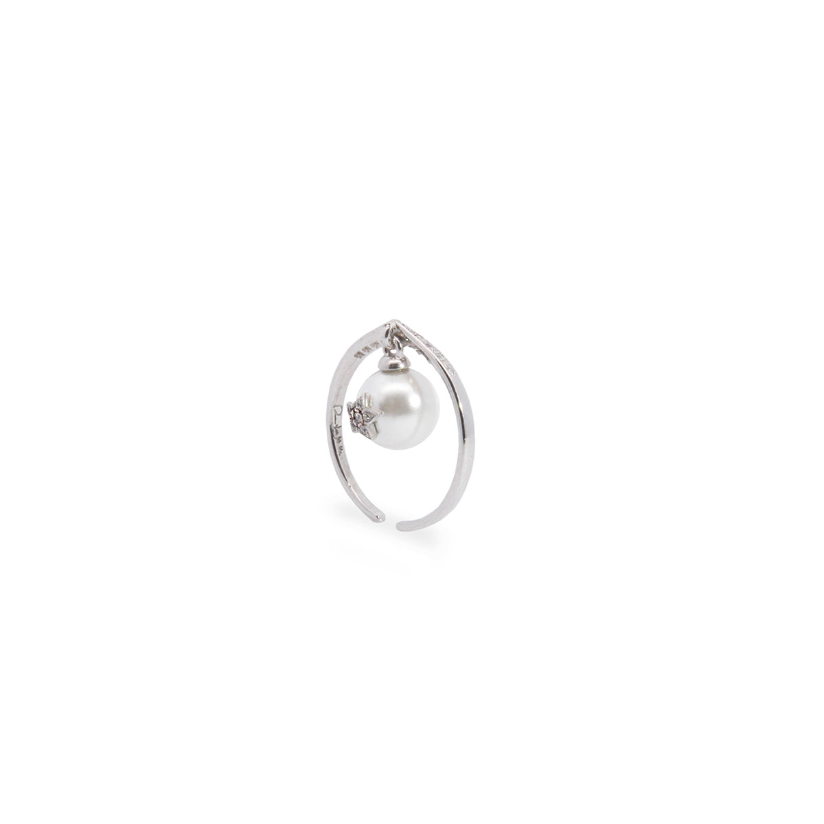 Rings - RIGID RING WITH CENTRAL STONE AND STAR - GALACTICA ICE - 1 | Rue des Mille