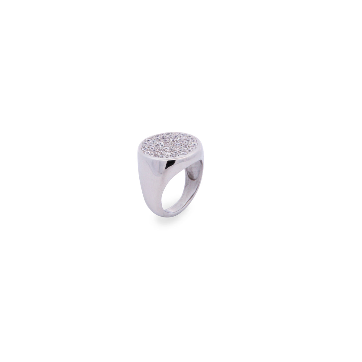 Pavé shield ring