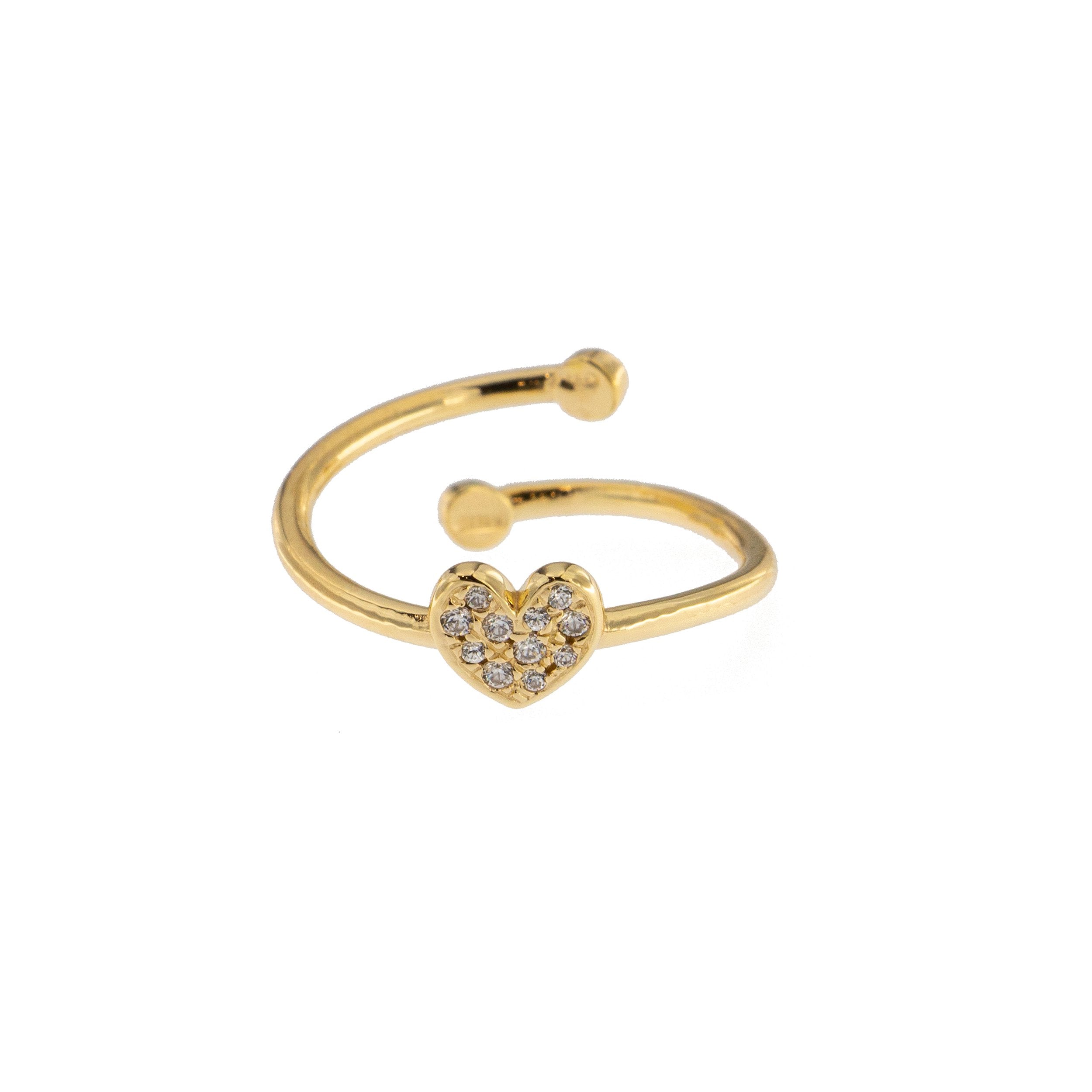 Rings - Zirconia Cubic Heart Ring - 2 | Rue des Mille