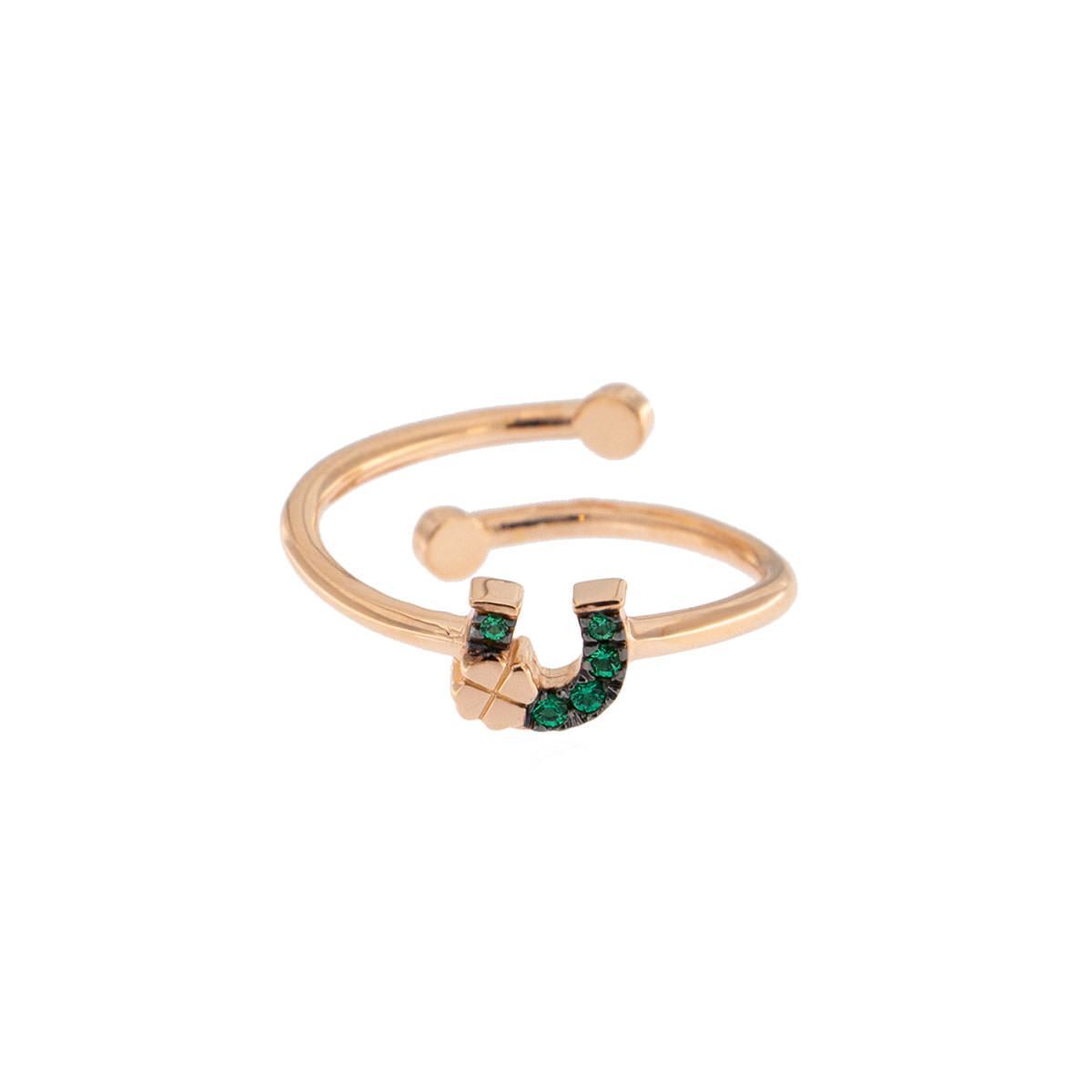 Rings - Zirconia Horseshoe Ring - 1 | Rue des Mille