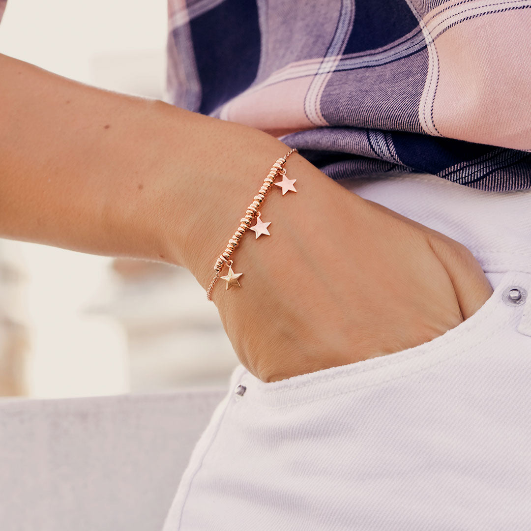 Bracelets - Bracelet with Three Stars and micro circles - 2 | Rue des Mille