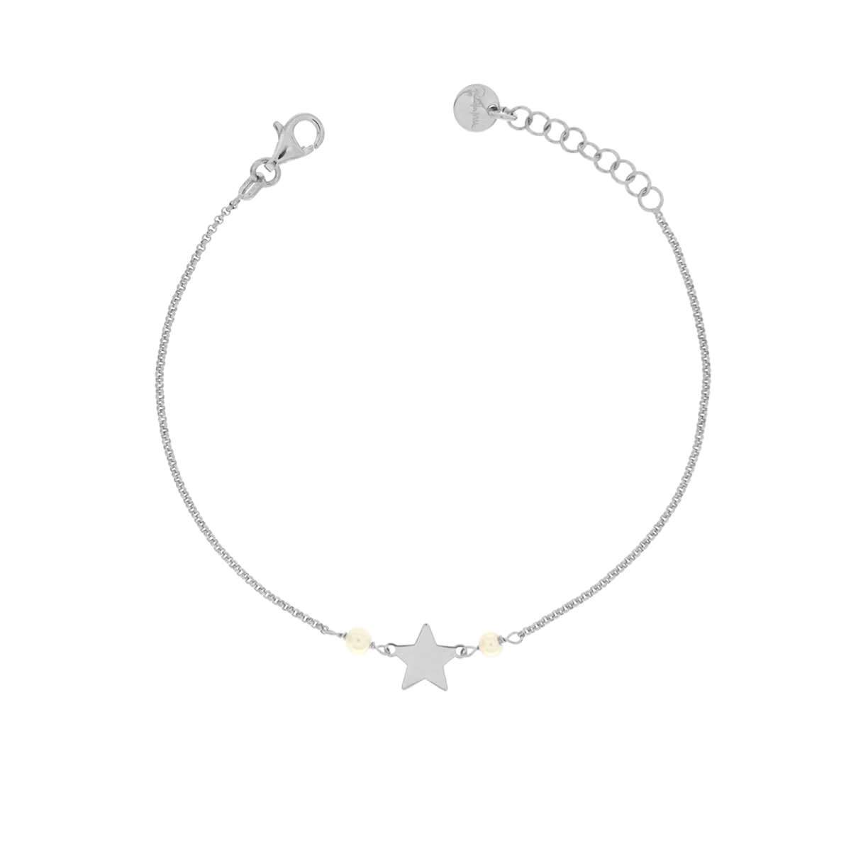 Pulseras - Pulsera de Cadenita Perla - Estrella - 2 | Rue des Mille