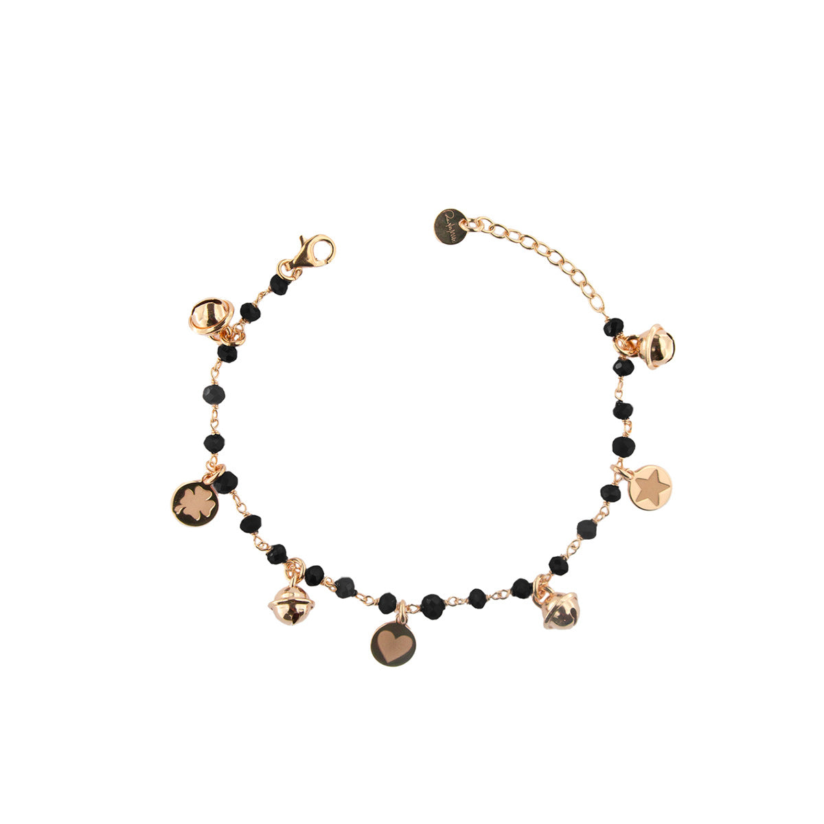 PULSERA CADENA Y CAMPANILLAS - GIPSY TIERRA BLACK