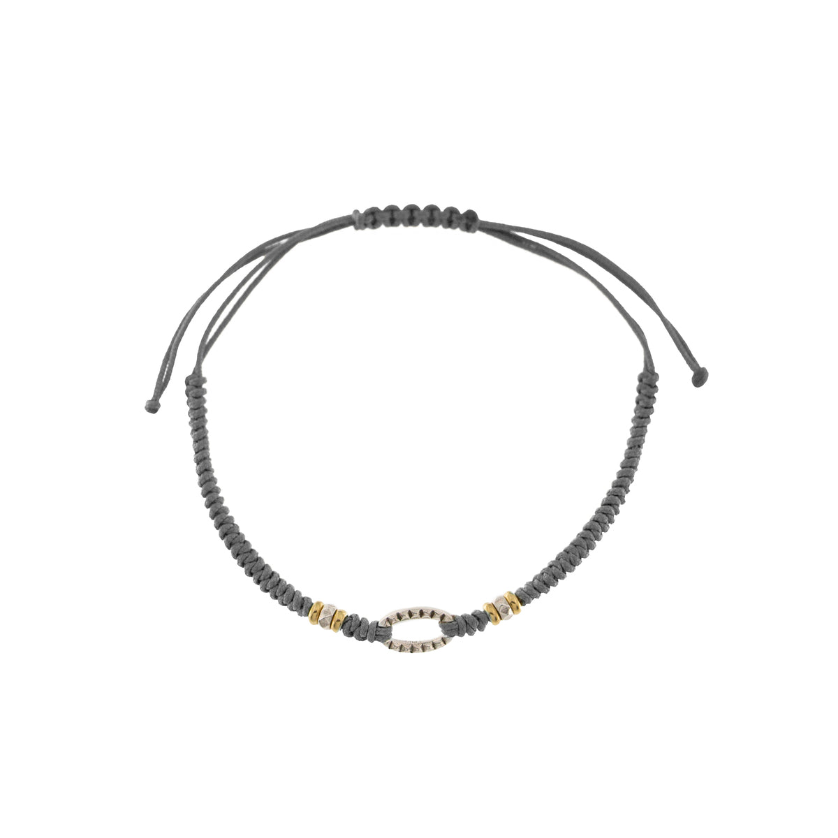 Bracelets - Round woven bracelet with and oval with studs - TANGLE - 4 | Rue des Mille