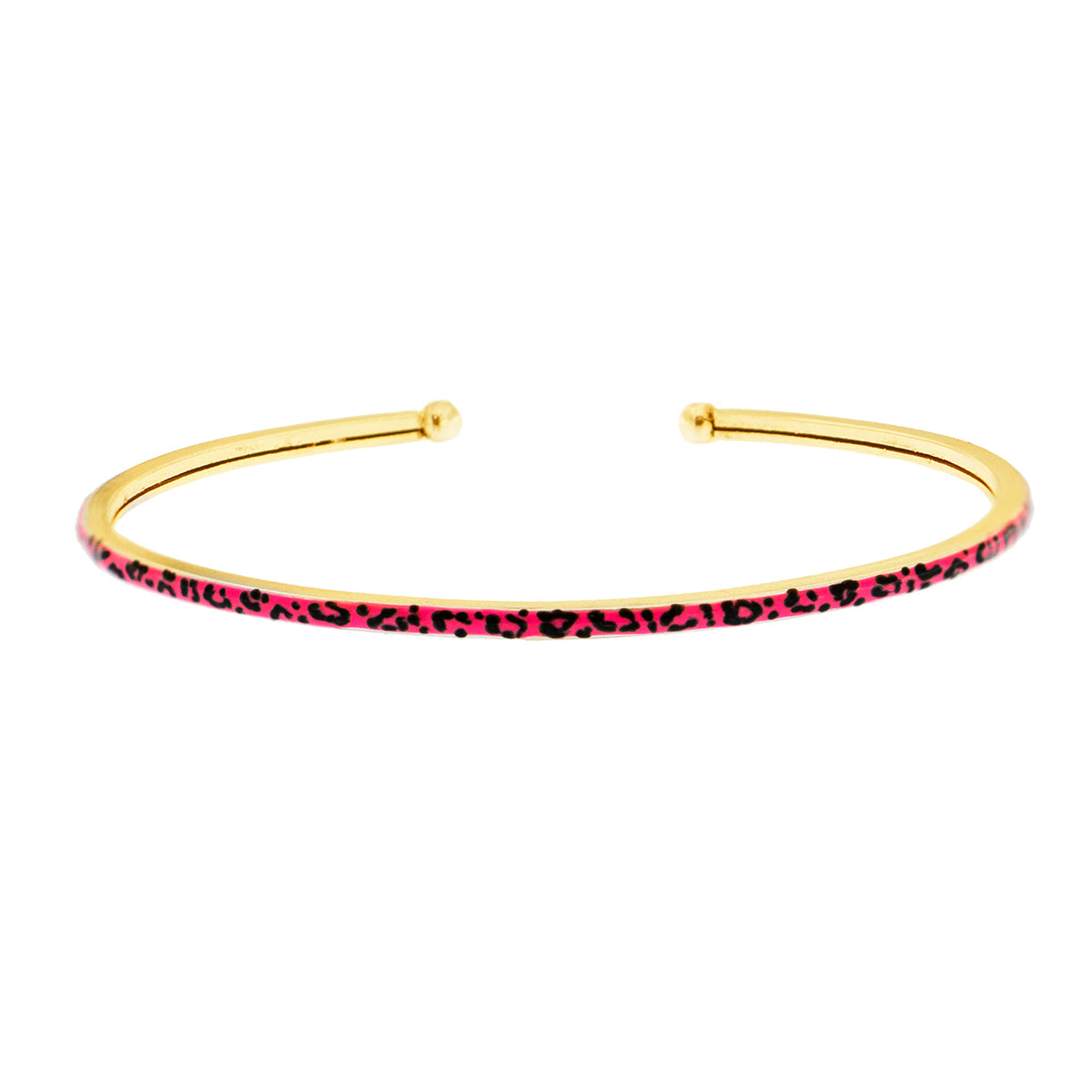 Bracelets - Enamelled Bangle - Leopard Print - 2 | Rue des Mille