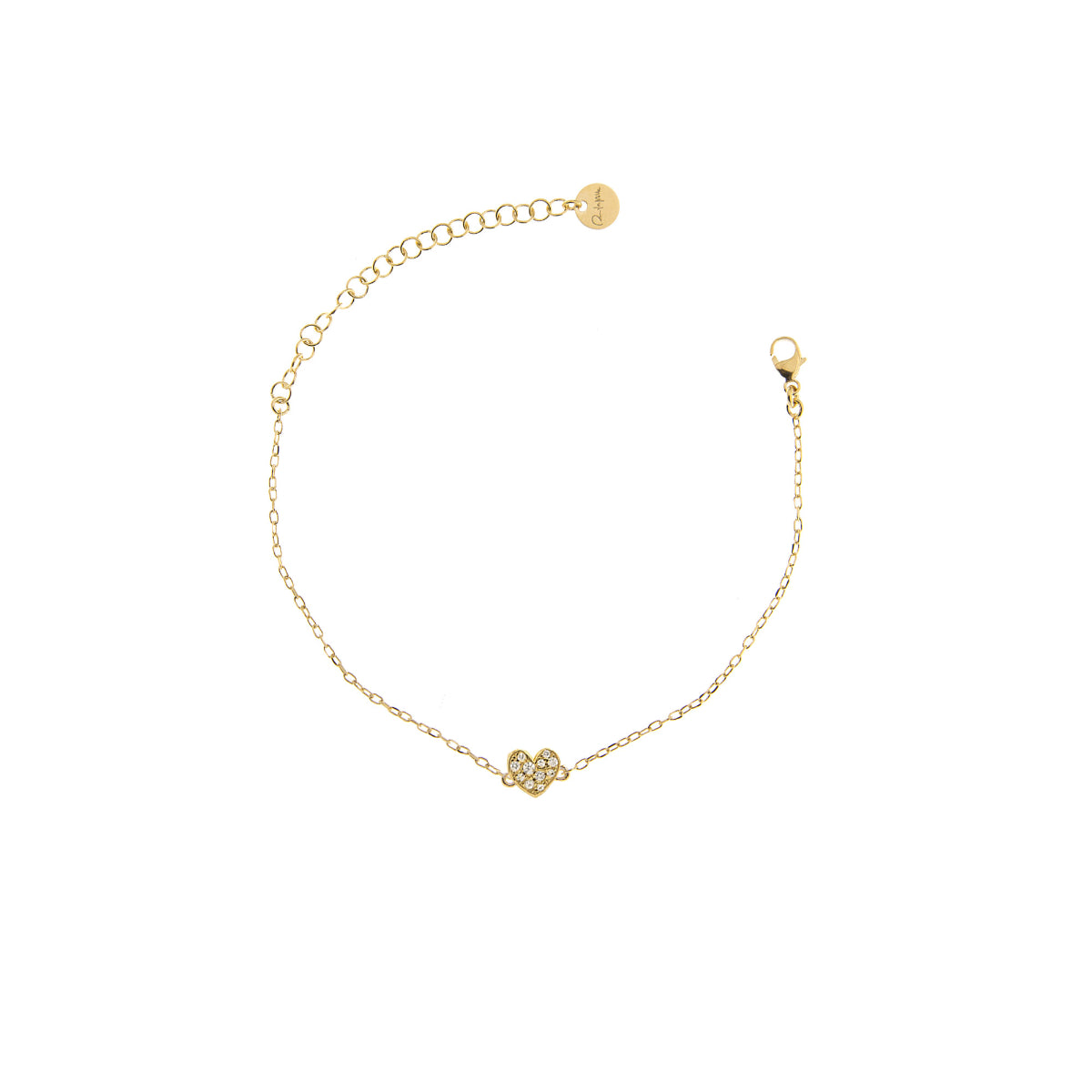 Bracelets - Bracelet chain and heart zircons - 2 | Rue des Mille