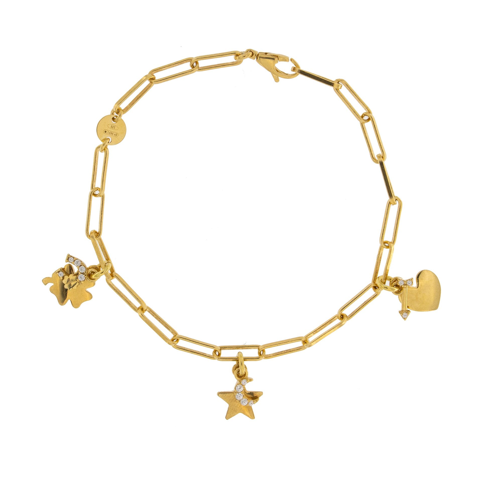 Bracelets - Three Subjects Chain Bracelet - 2 | Rue des Mille