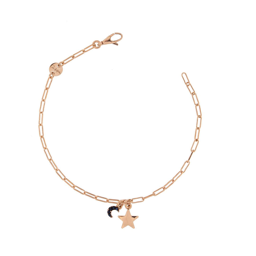 Bracelets - Chian Bracelet Star/Moon - 1 | Rue des Mille