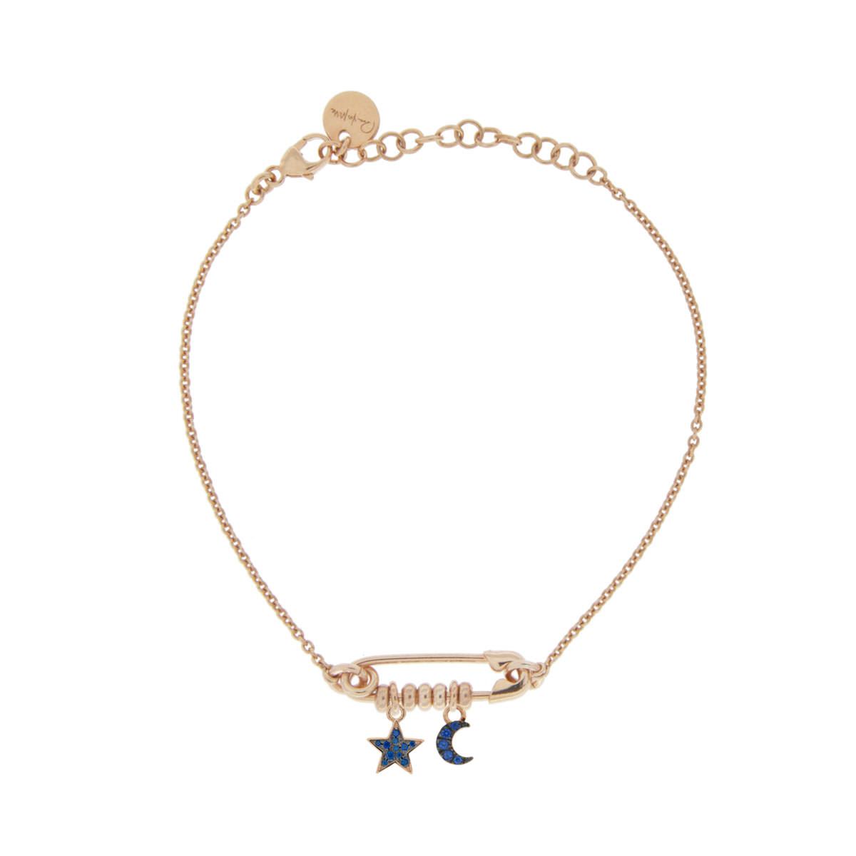 Bracelets - Brooch Bracelet and Double Pendant Star/Moon - 1 | Rue des Mille