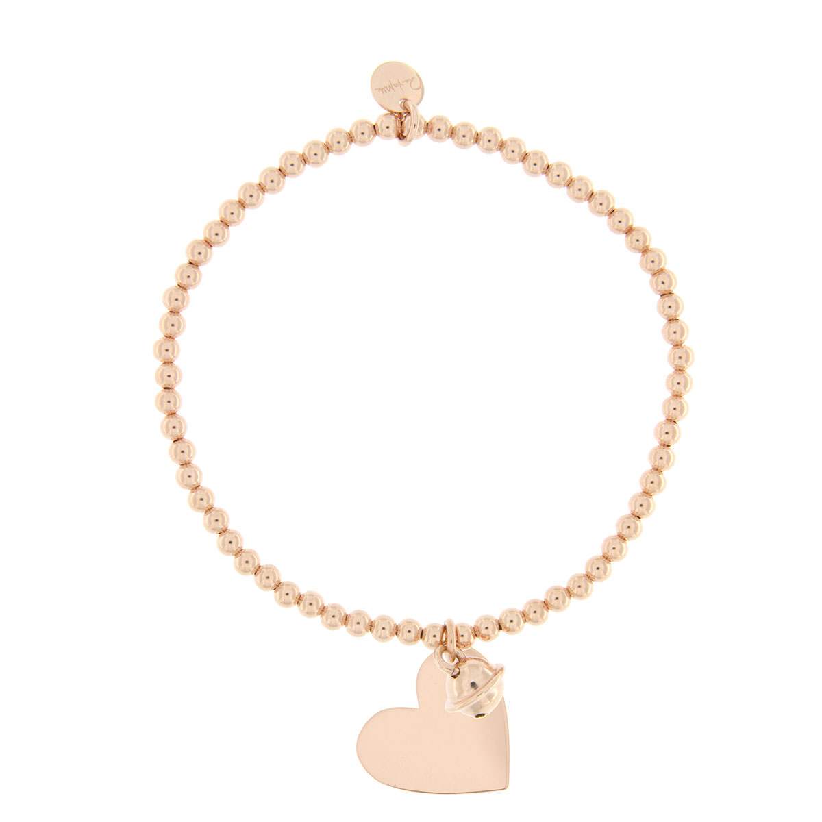 Bracelets - Beaded Stretch Bracelet with Heart Pendant - 1 | Rue des Mille