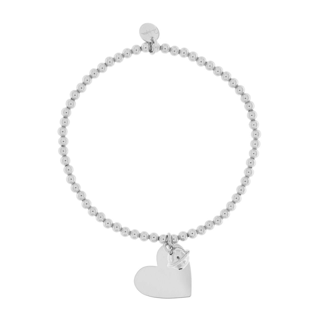 Bracelets - Beaded Stretch Bracelet with Heart Pendant - 2 | Rue des Mille
