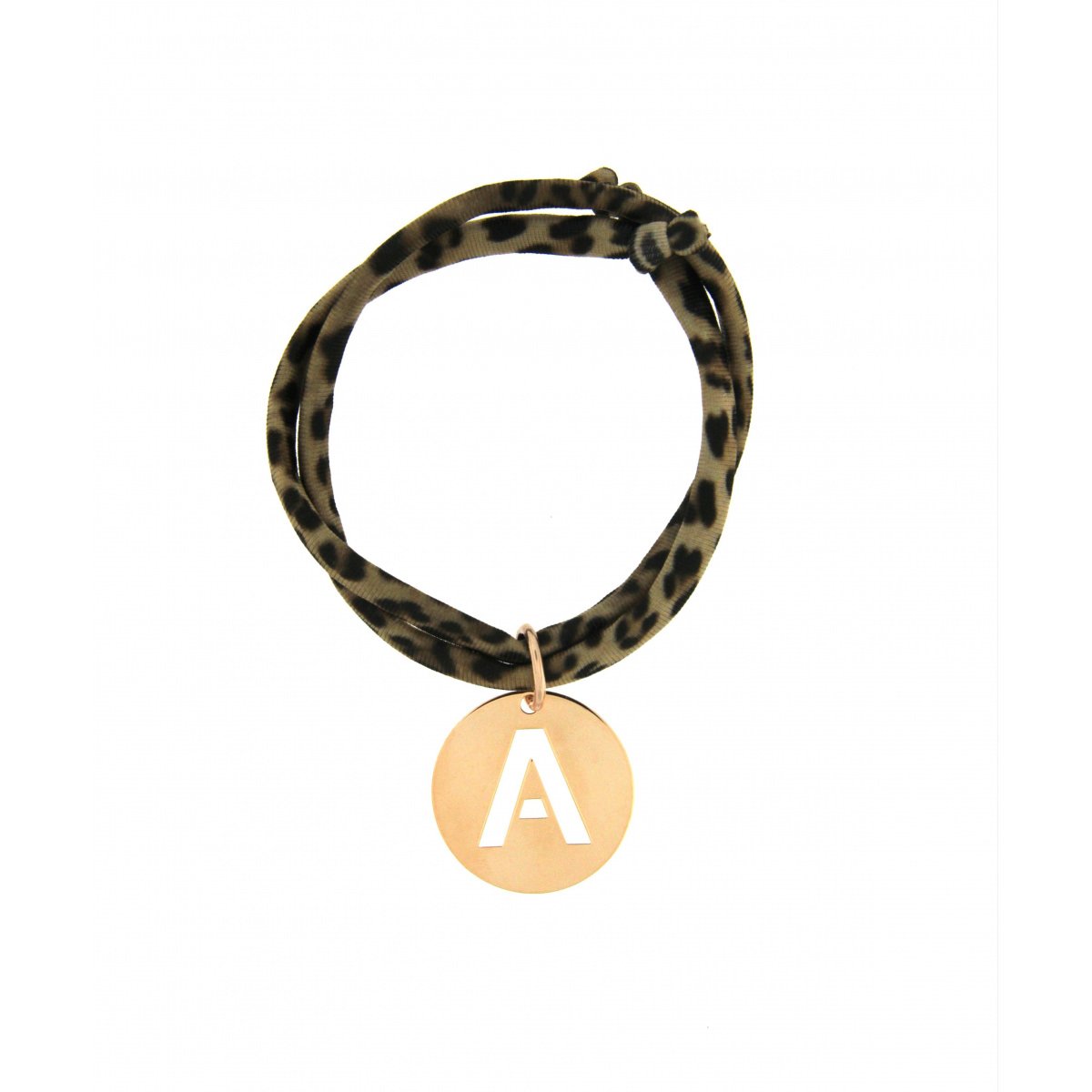 Bracelets - Stretch Fabric Bracelet with Letter Pendant - 1 | Rue des Mille
