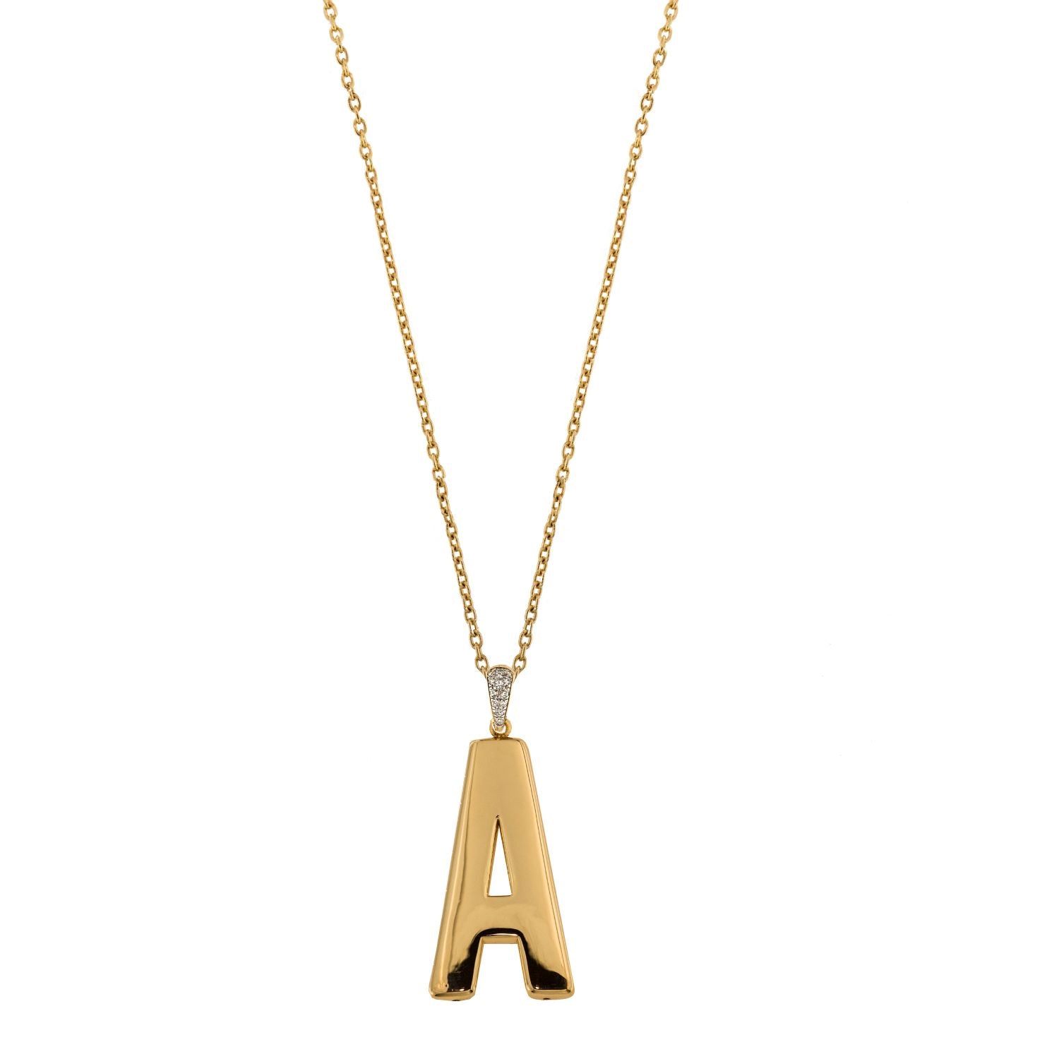 Necklaces - Long simple necklace electroformed Letter - GO BIG - 1 | Rue des Mille