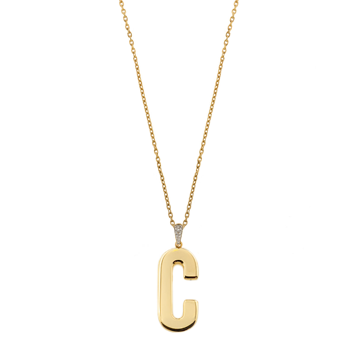 Necklaces - Long simple necklace electroformed Letter - GO BIG - 4 | Rue des Mille
